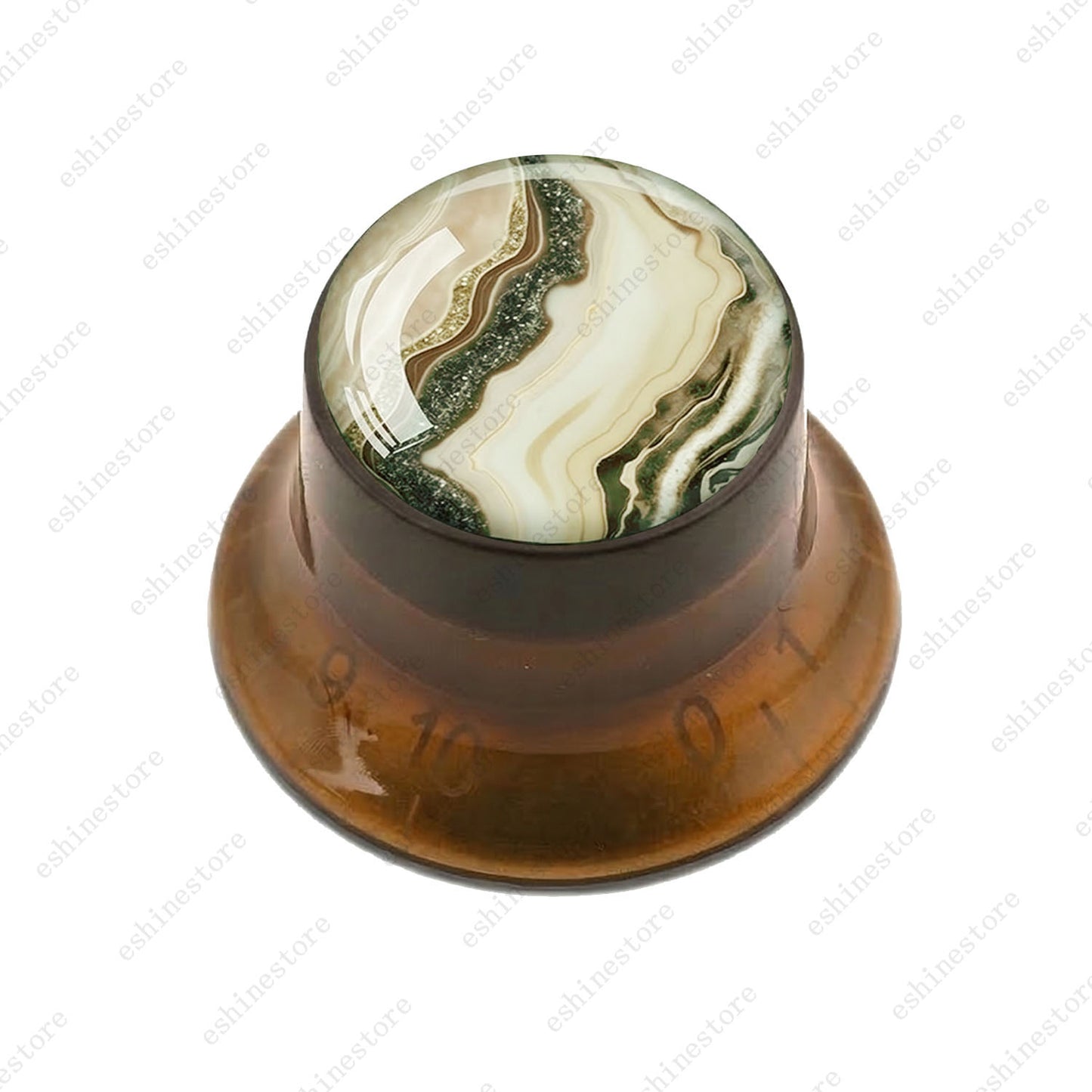 Guitar Reflector Knobs with Marble Texture Cap Top Hat Knob for Les Paul SG - 08