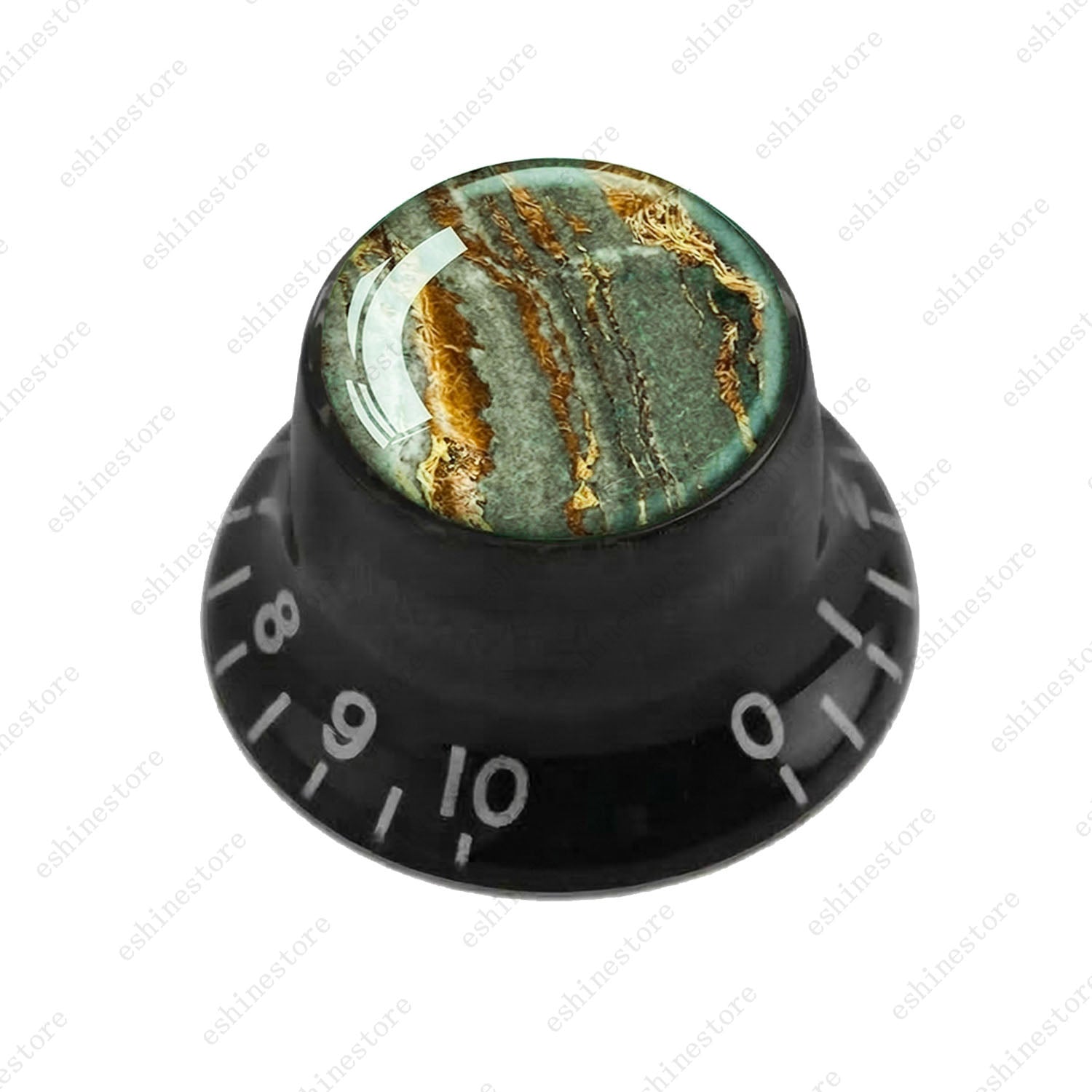 Guitar Reflector Knobs with Marble Texture Cap Top Hat Knob for Les Paul SG - 04