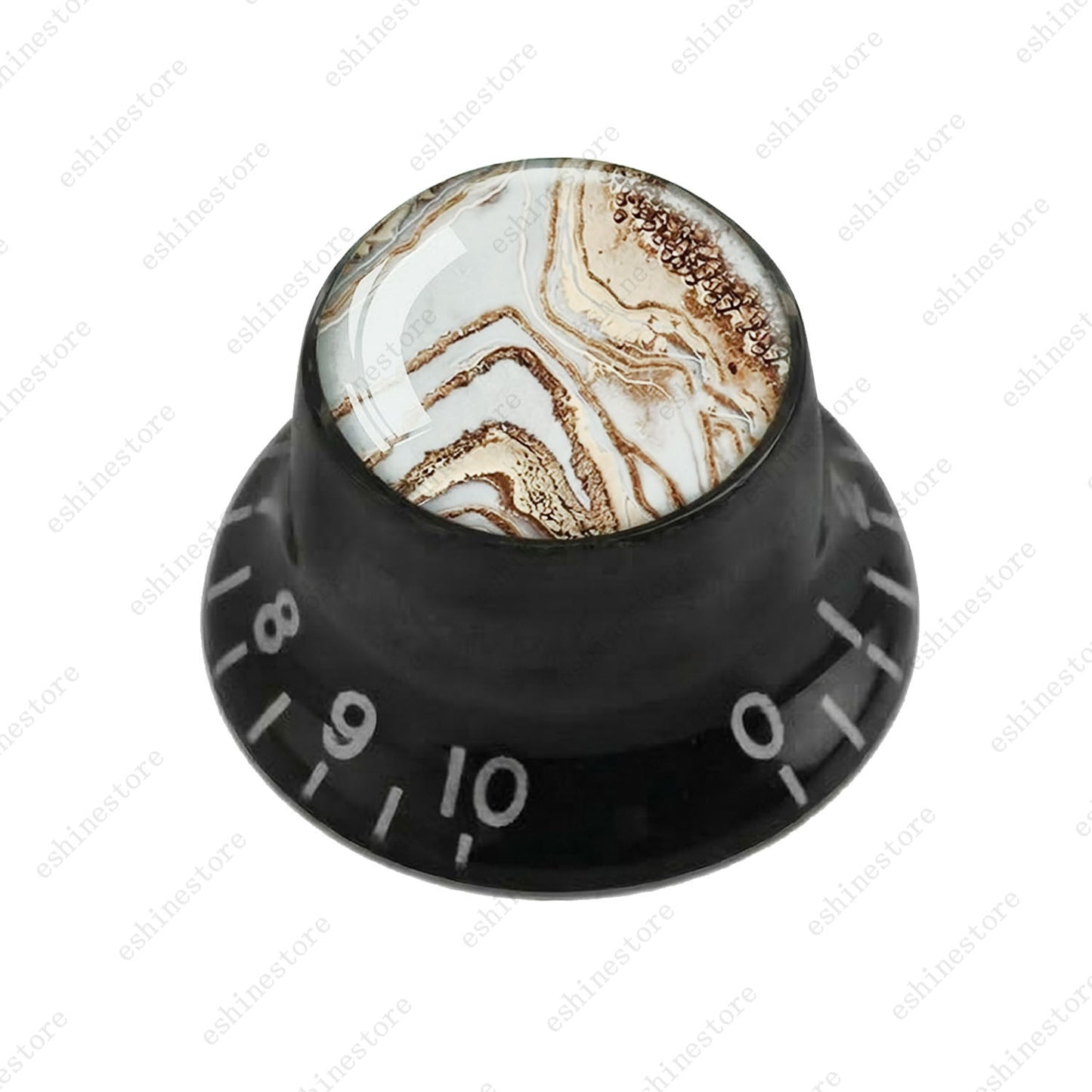Guitar Reflector Knobs with Marble Texture Cap Top Hat Knob for Les Paul SG - 03