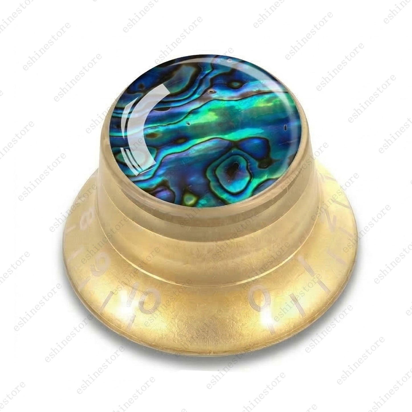 Guitar Reflector Knob with Seashell Pattern Cap Top Hat Knob for Les Paul SG -07
