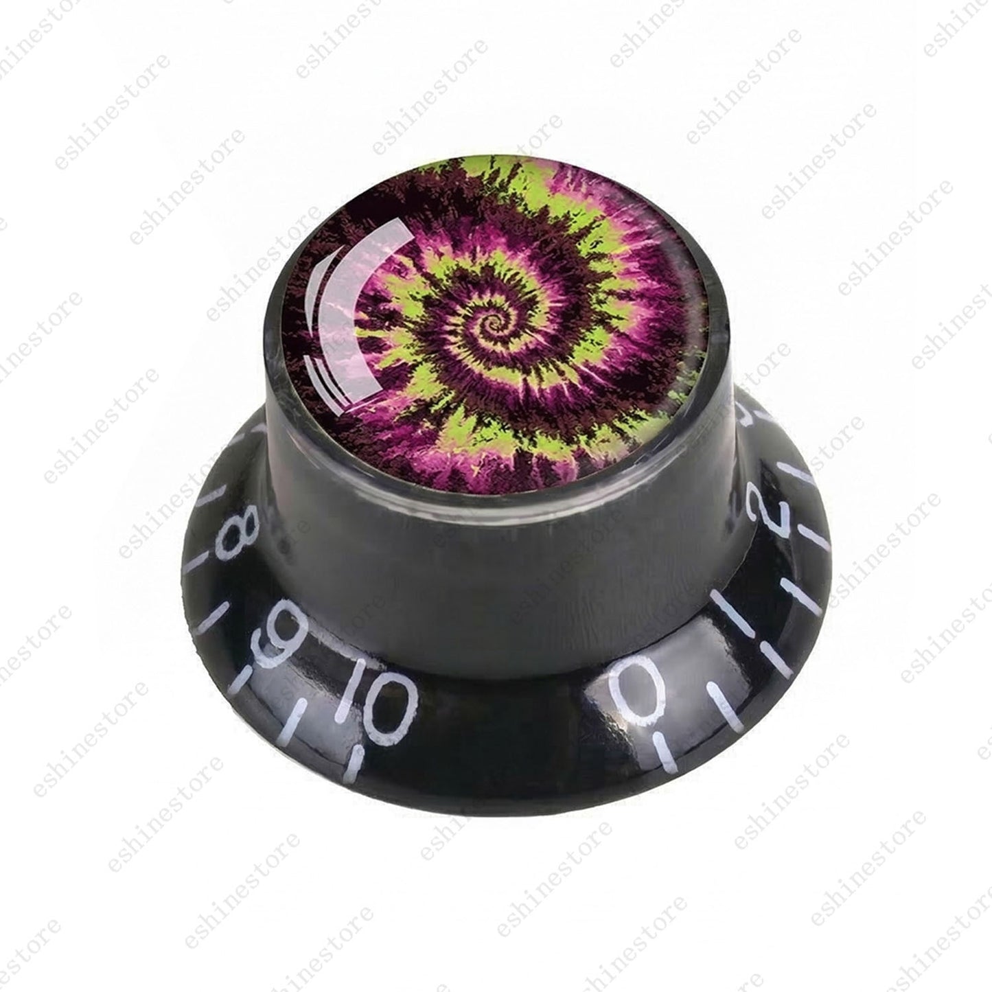 Guitar Reflector Knobs with Spiral Tie Dye Cap Top Hat Knob for Les Paul SG - 01
