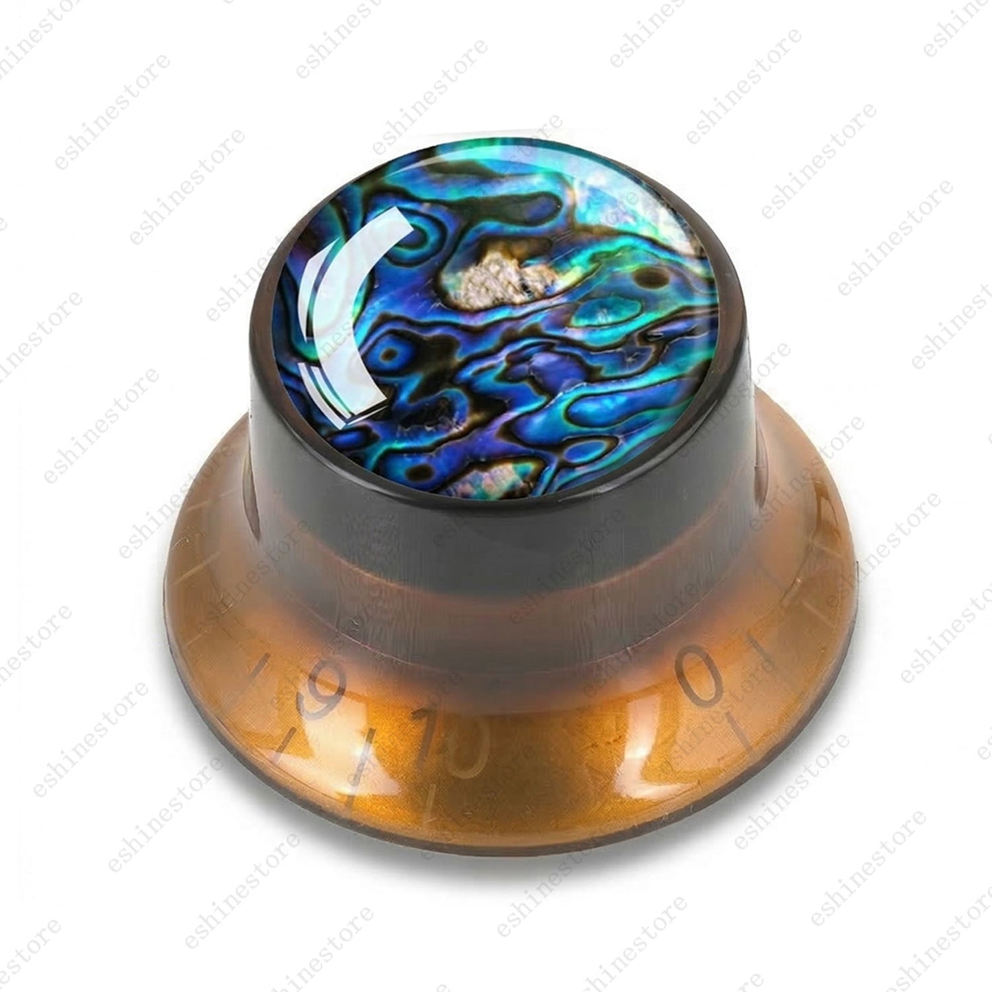 Guitar Reflector Knob with Seashell Pattern Cap Top Hat Knob for Les Paul SG -06