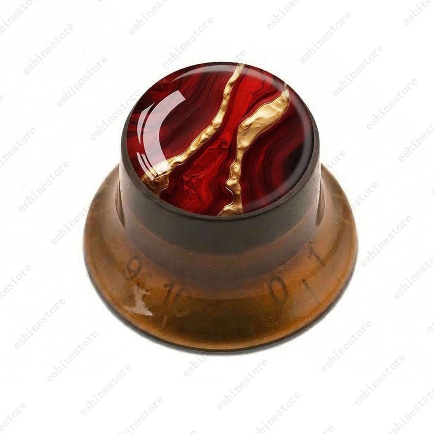 Guitar Reflector Knobs with Abstract Art Cap Top Hat Knobs for Les Paul SG - 09