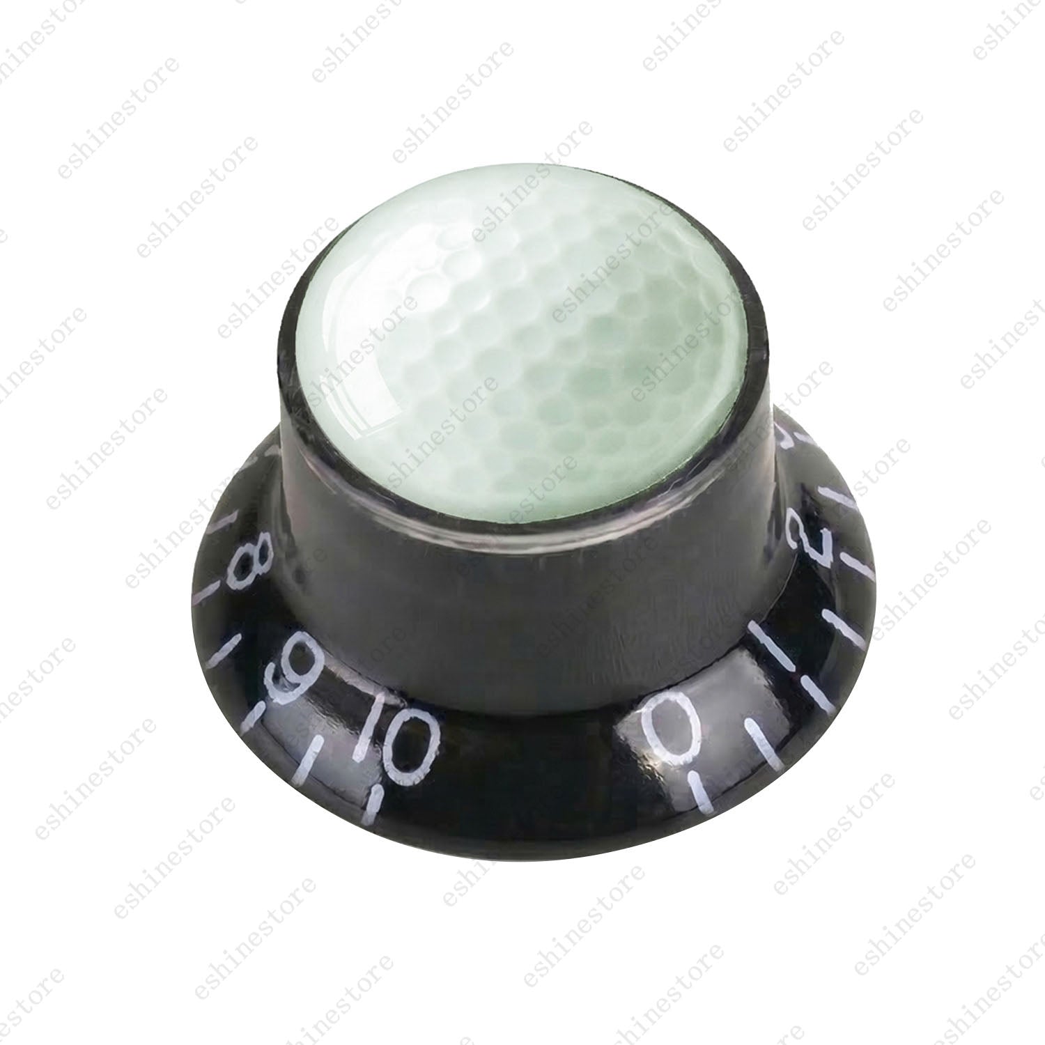 Electric Guitar Reflector Knobs w/ Golf Design Cap Top Hat Knobs for Les Paul SG