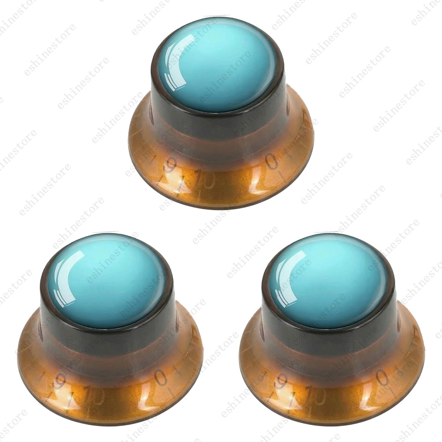 Guitar Reflector Knobs w/ Uranus Pattern Design Cap Top Hat Knob for Les Paul SG