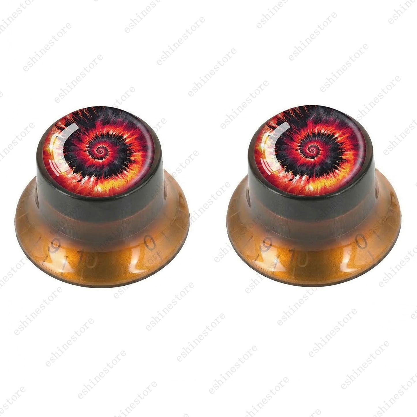 Guitar Reflector Knobs with Spiral Tie Dye Cap Top Hat Knob for Les Paul SG - 02