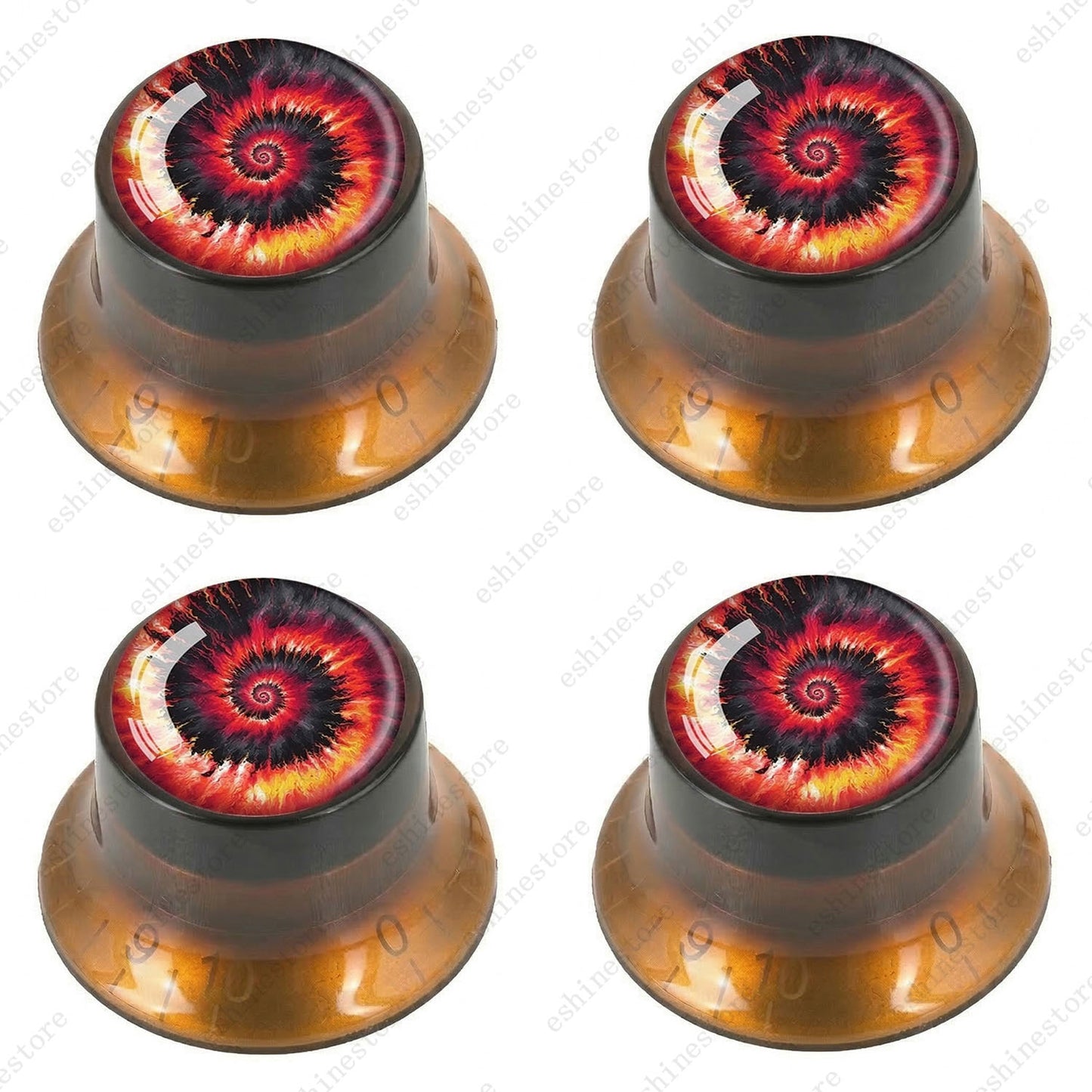 Guitar Reflector Knobs with Spiral Tie Dye Cap Top Hat Knob for Les Paul SG - 02