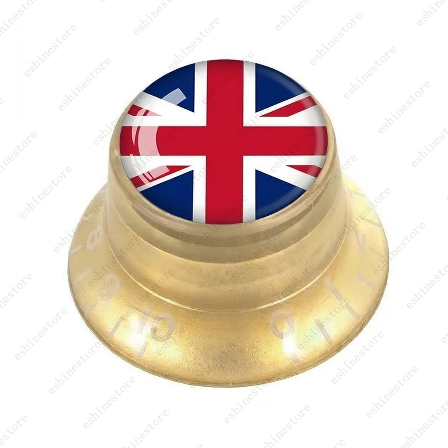 Guitar Reflector Knobs w/ British Flag Design Cap Top Hat Knobs for Les Paul SG