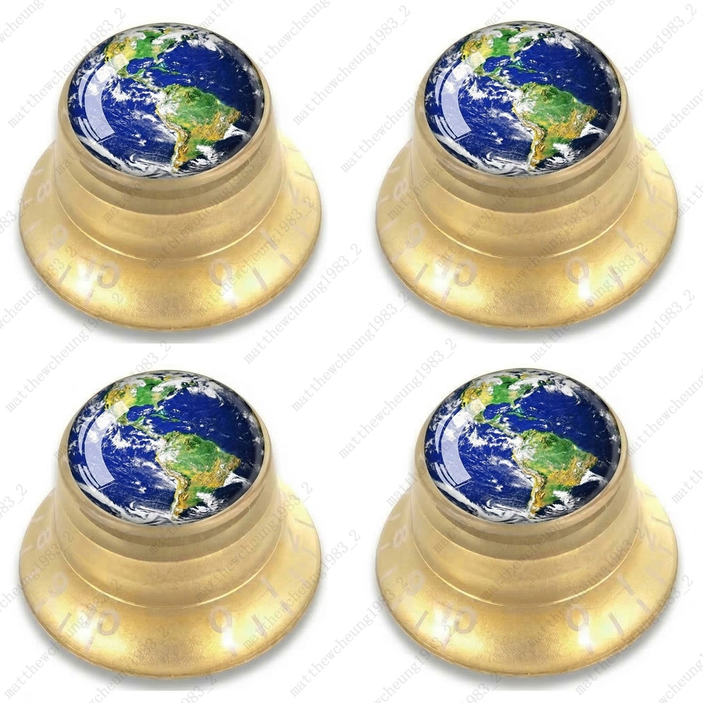 4Pcs Gold Guitar Reflector Knos For Les Paul SG -8 Solar System Pattern Option