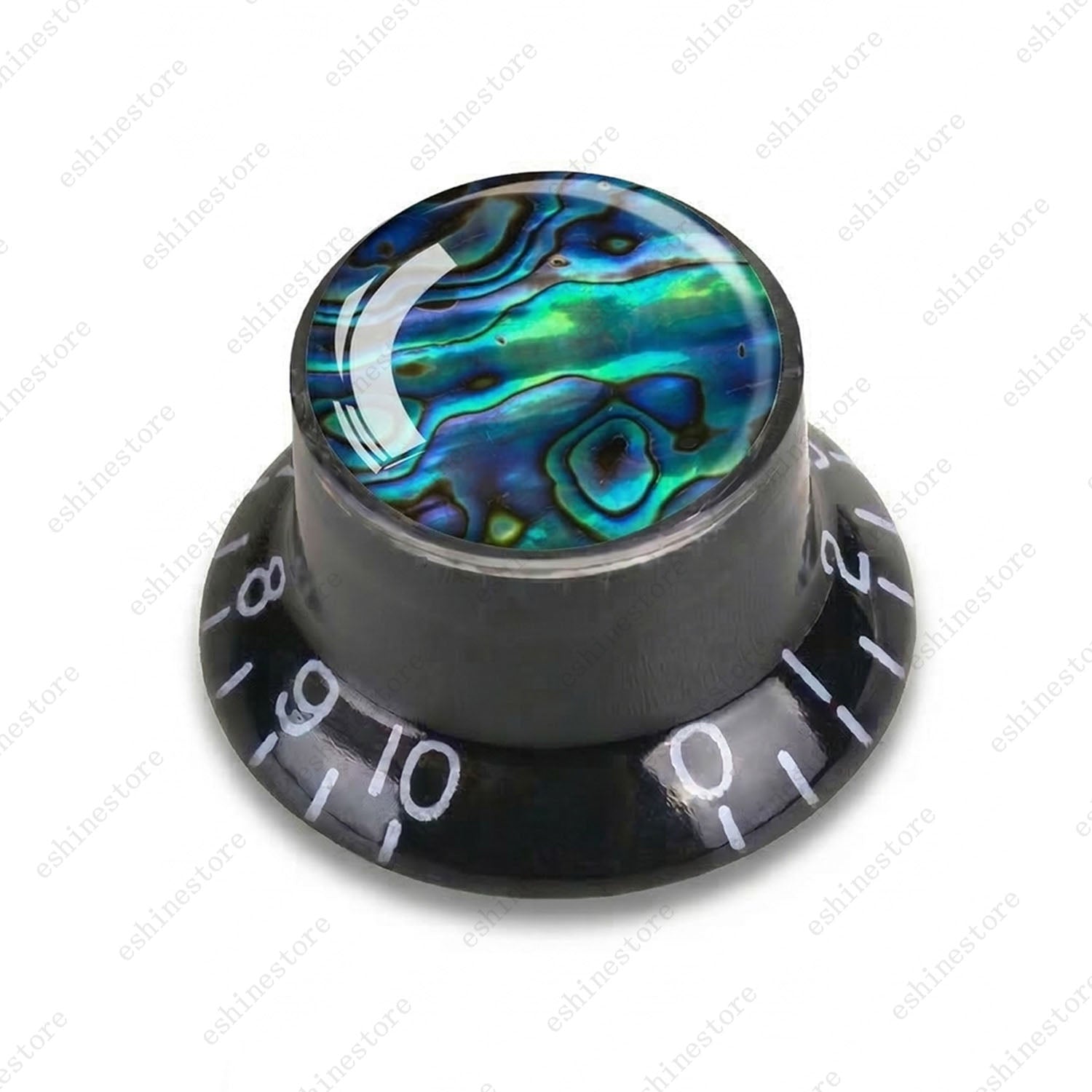 Guitar Reflector Knob with Seashell Pattern Cap Top Hat Knob for Les Paul SG -07