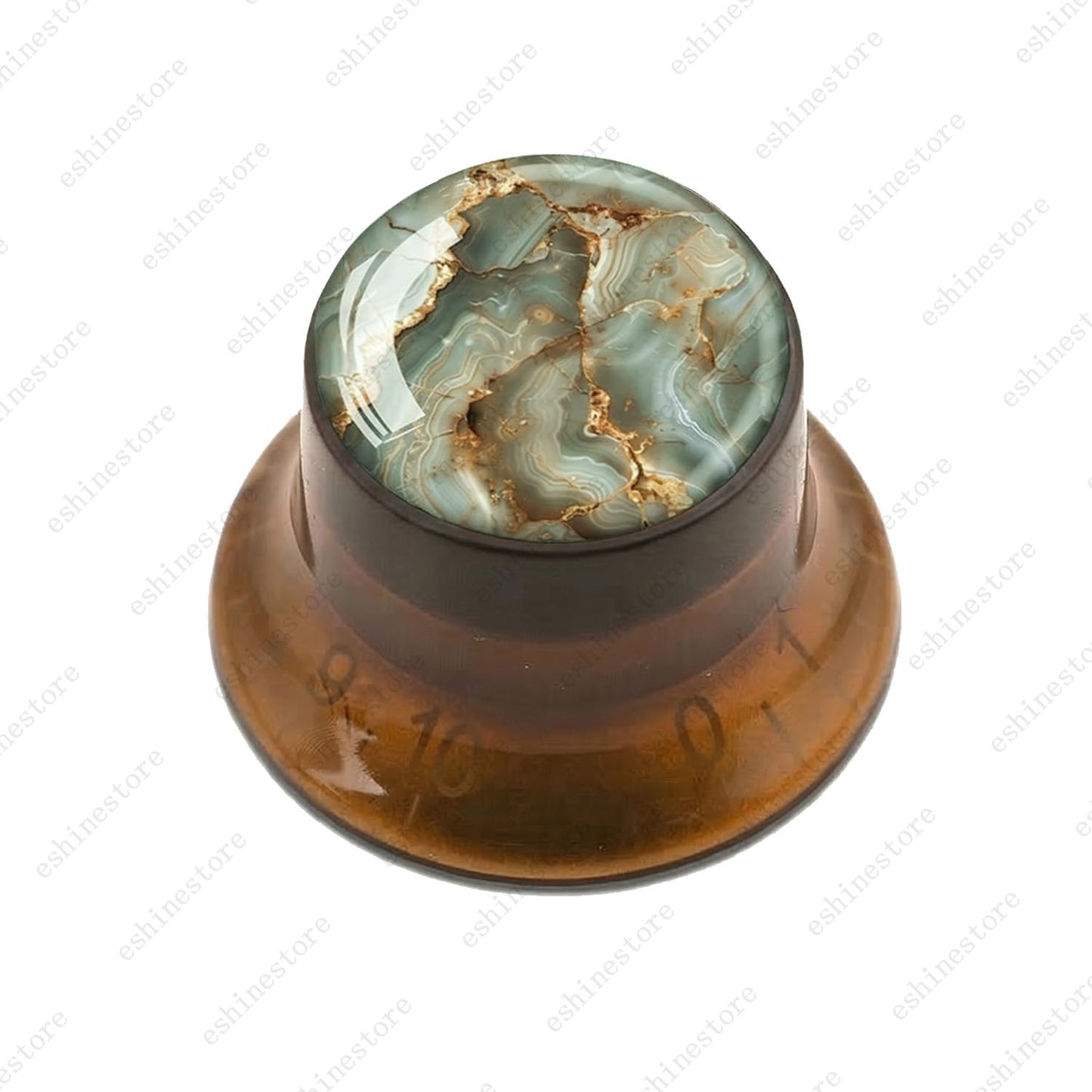 Guitar Reflector Knobs with Marble Texture Cap Top Hat Knob for Les Paul SG - 09