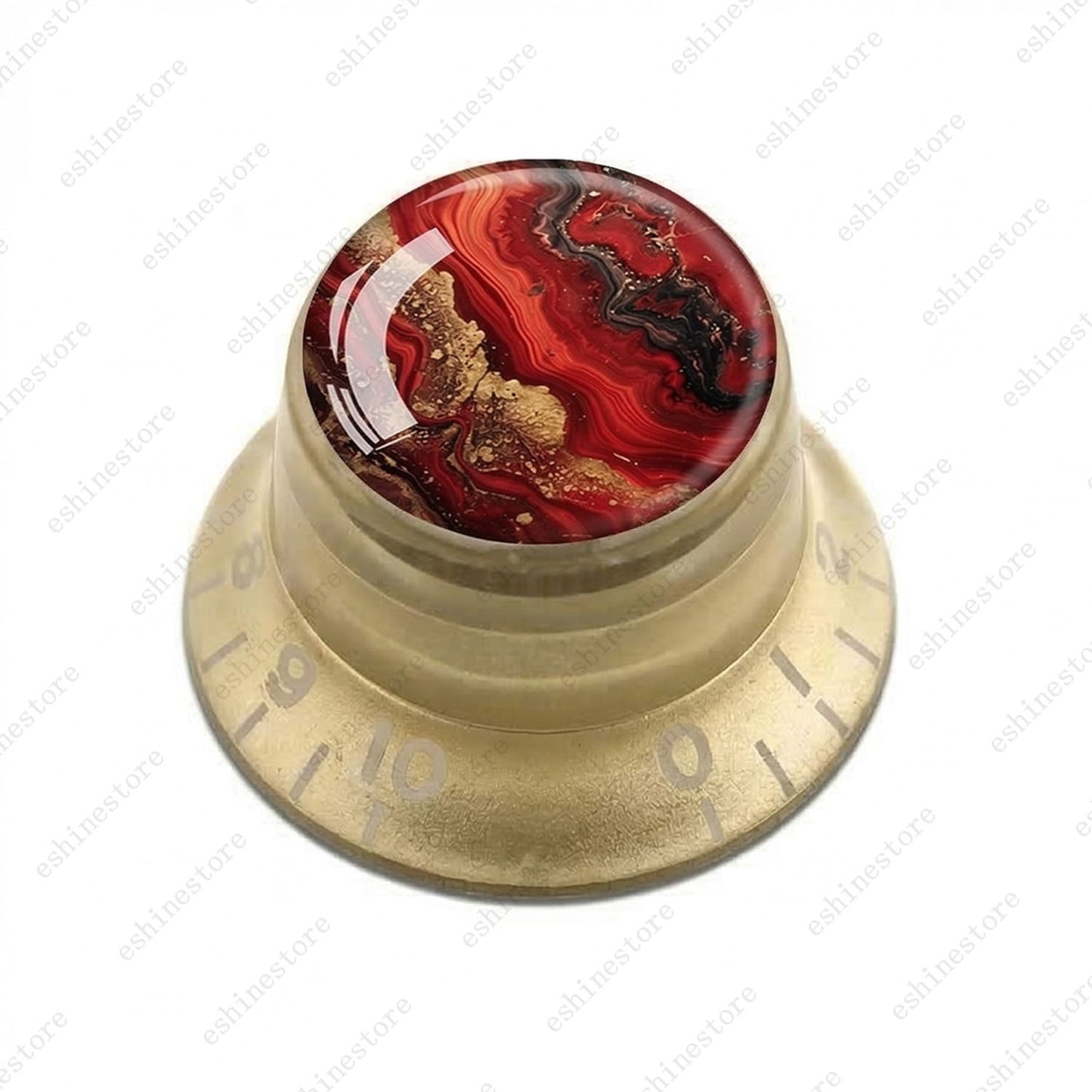 Guitar Reflector Knobs with Abstract Art Cap Top Hat Knobs for Les Paul SG - 08