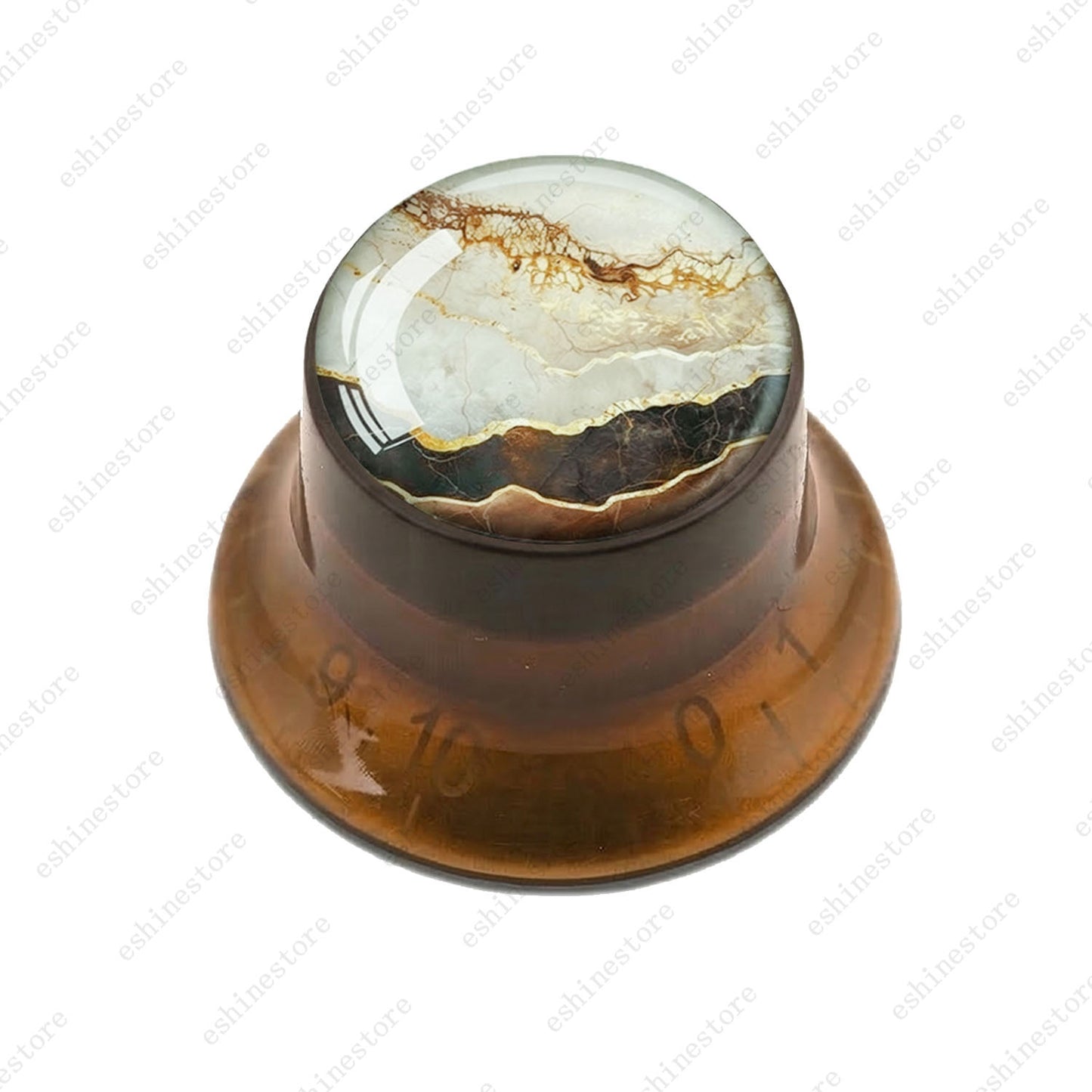 Guitar Reflector Knobs with Marble Texture Cap Top Hat Knob for Les Paul SG - 07