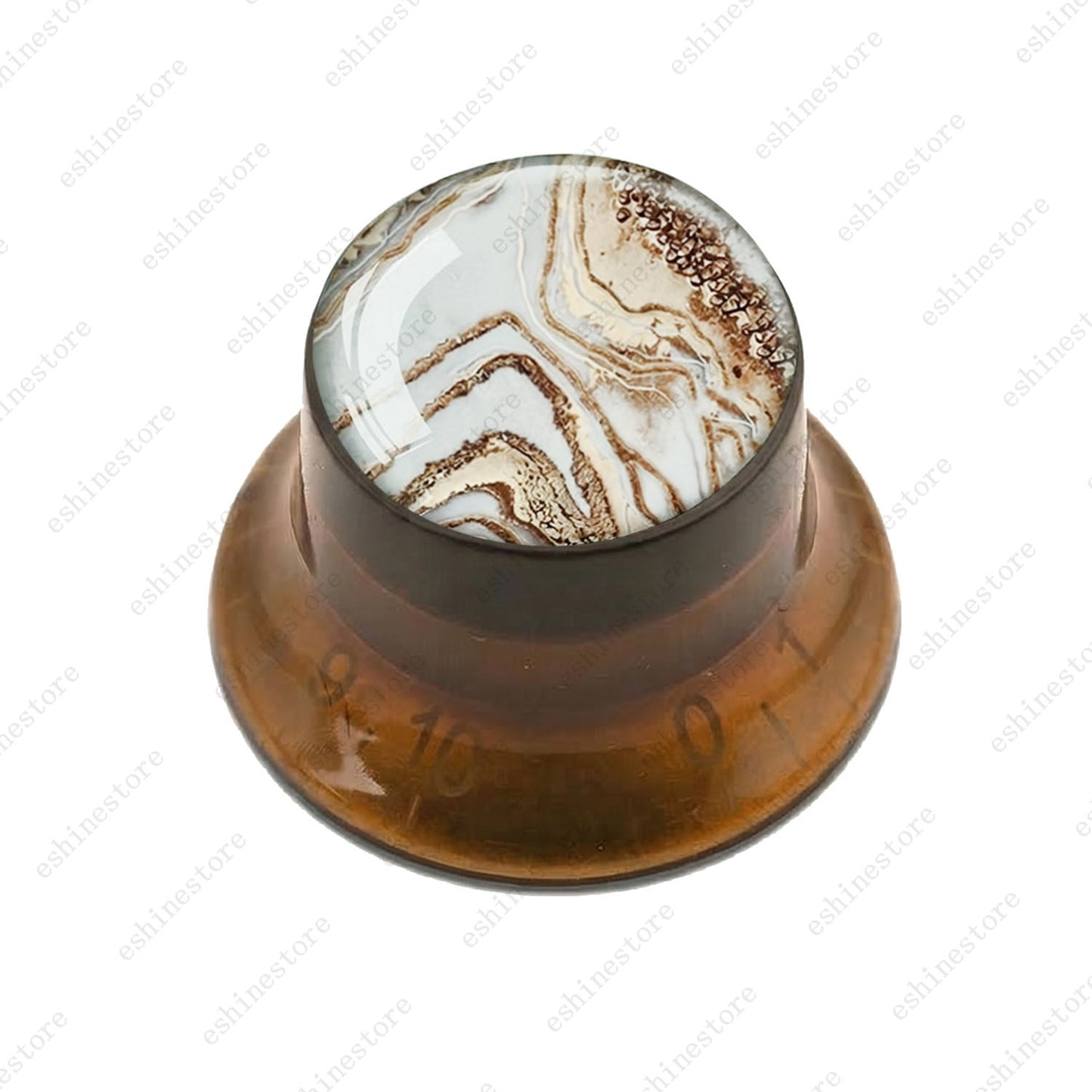 Guitar Reflector Knobs with Marble Texture Cap Top Hat Knob for Les Paul SG - 03