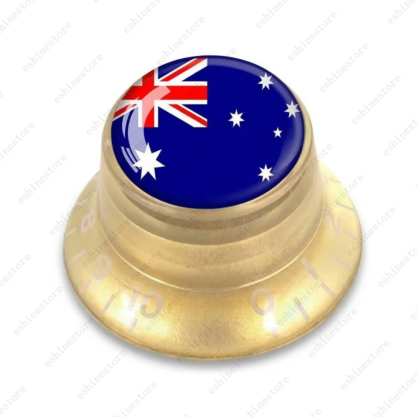 Guitar Reflector Knobs w/ Australia Flag Design Cap Top Hat Knob for Les Paul SG