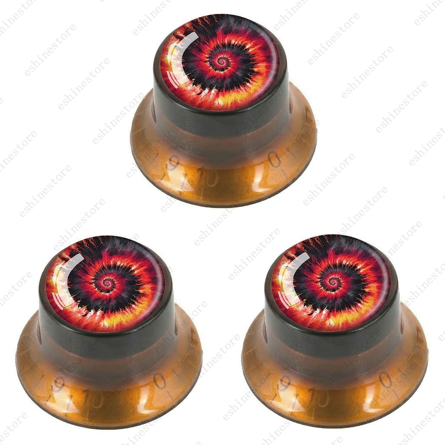 Guitar Reflector Knobs with Spiral Tie Dye Cap Top Hat Knob for Les Paul SG - 02