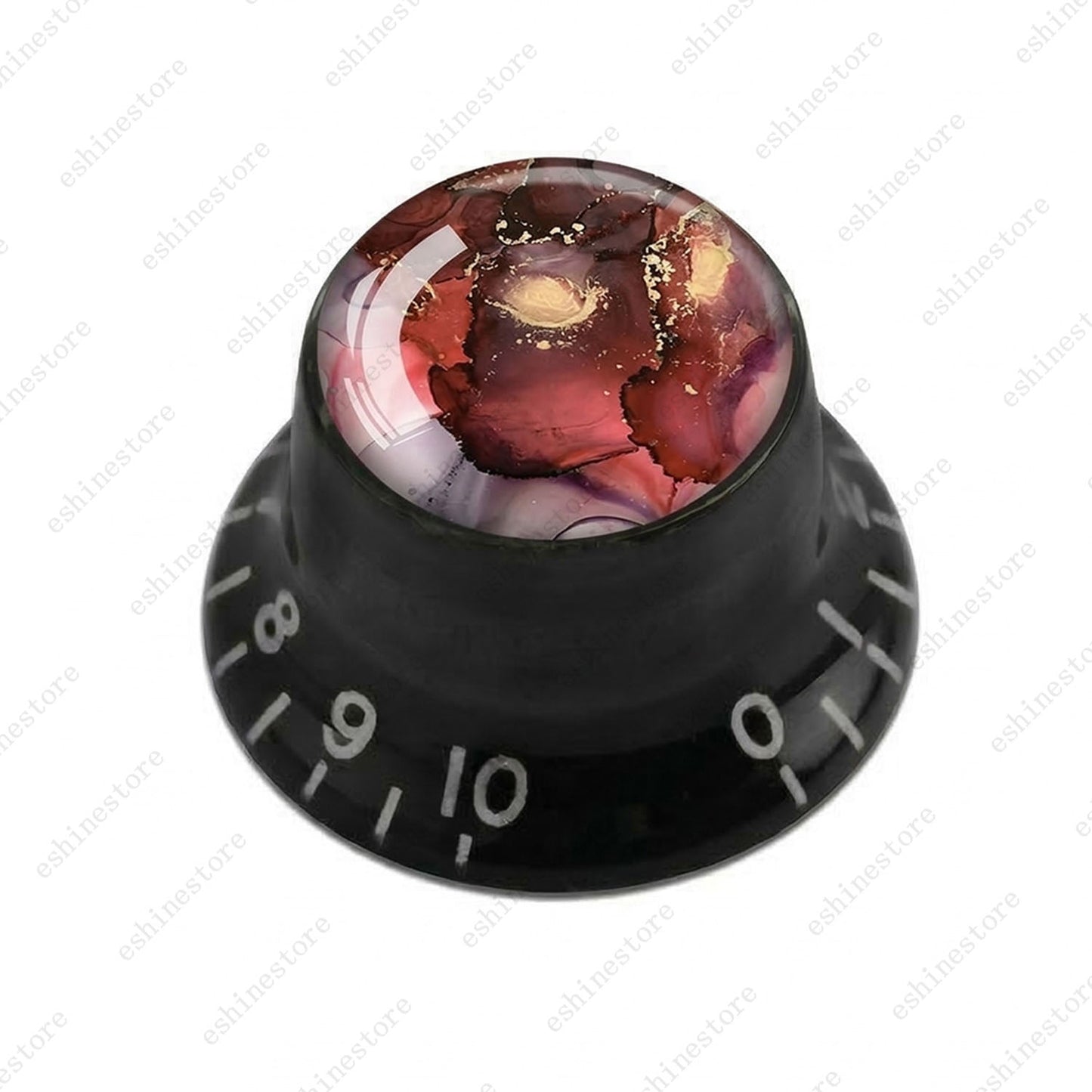 Guitar Reflector Knobs with Abstract Art Cap Top Hat Knobs for Les Paul SG - 07