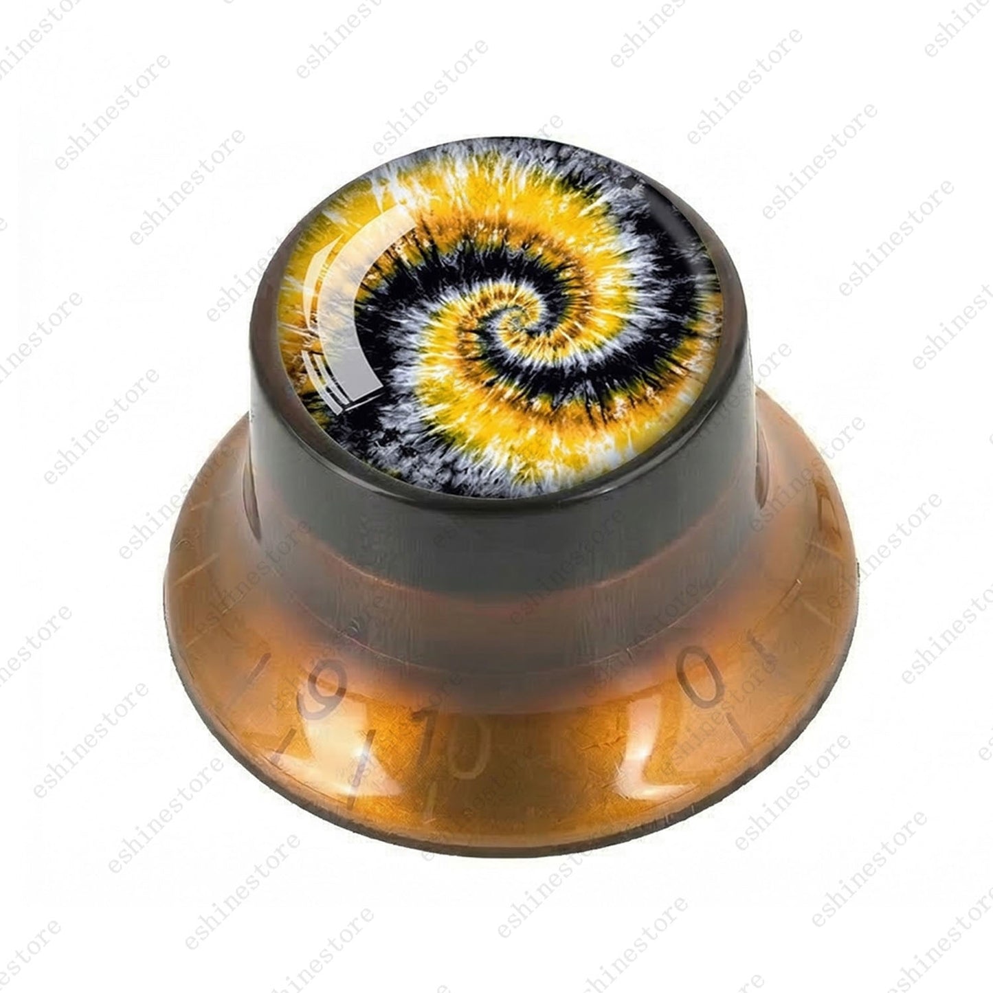 Guitar Reflector Knobs with Spiral Tie Dye Cap Top Hat Knob for Les Paul SG - 06