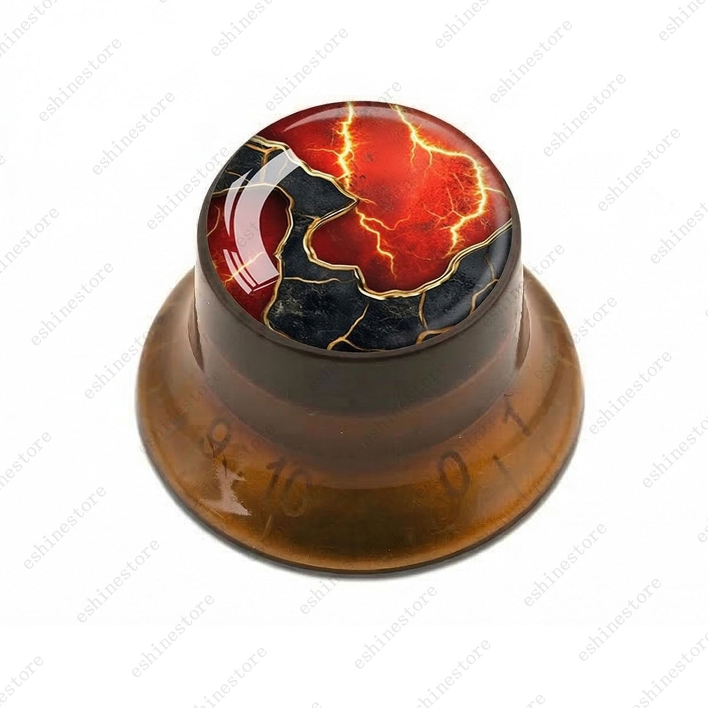 Guitar Reflector Knobs with Abstract Art Cap Top Hat Knobs for Les Paul SG - 10