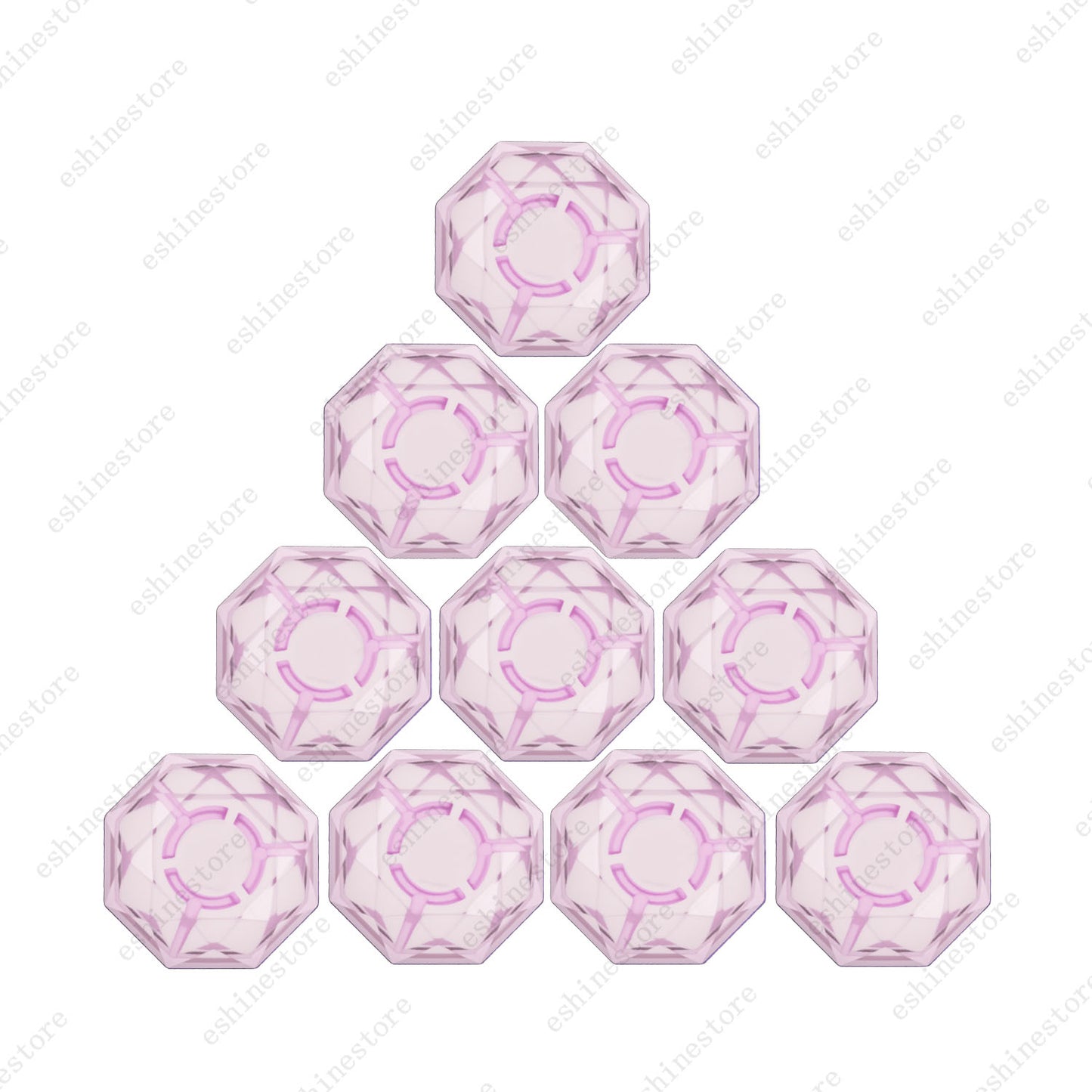 10 Pcs Diamond Shape Guitar Effect Pedal Footswitch Toppers Foot Nail Caps