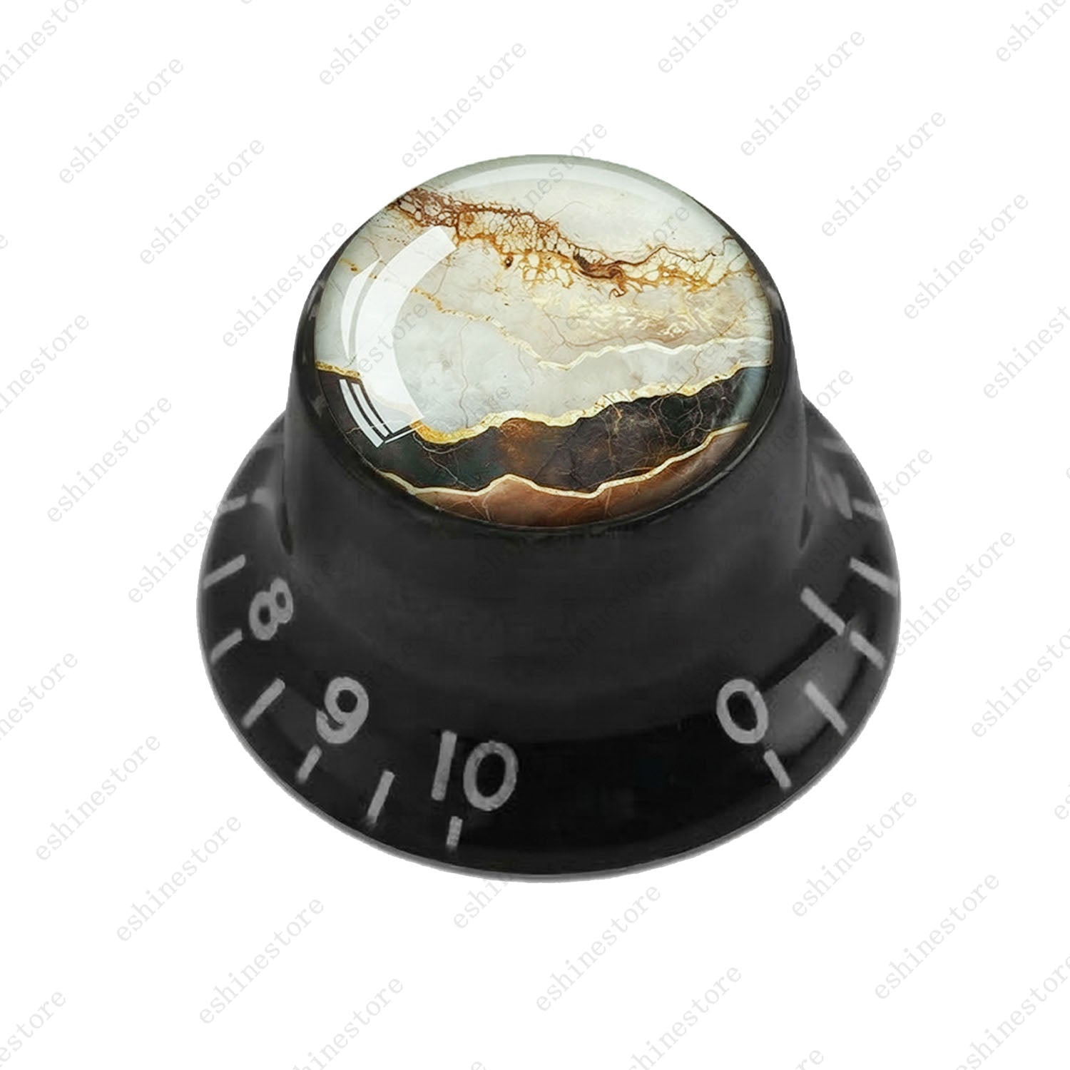 Guitar Reflector Knobs with Marble Texture Cap Top Hat Knob for Les Paul SG - 07
