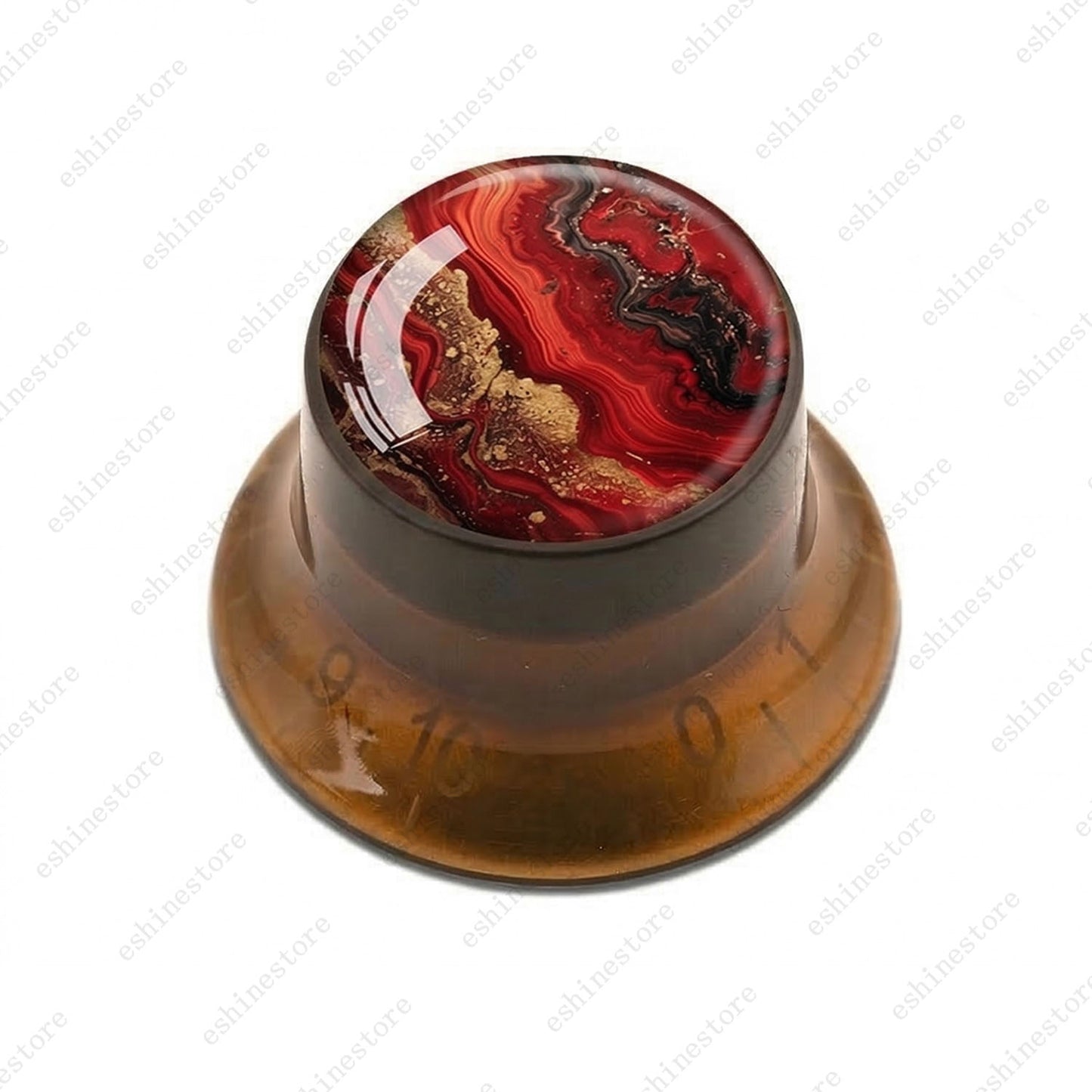 Guitar Reflector Knobs with Abstract Art Cap Top Hat Knobs for Les Paul SG - 08