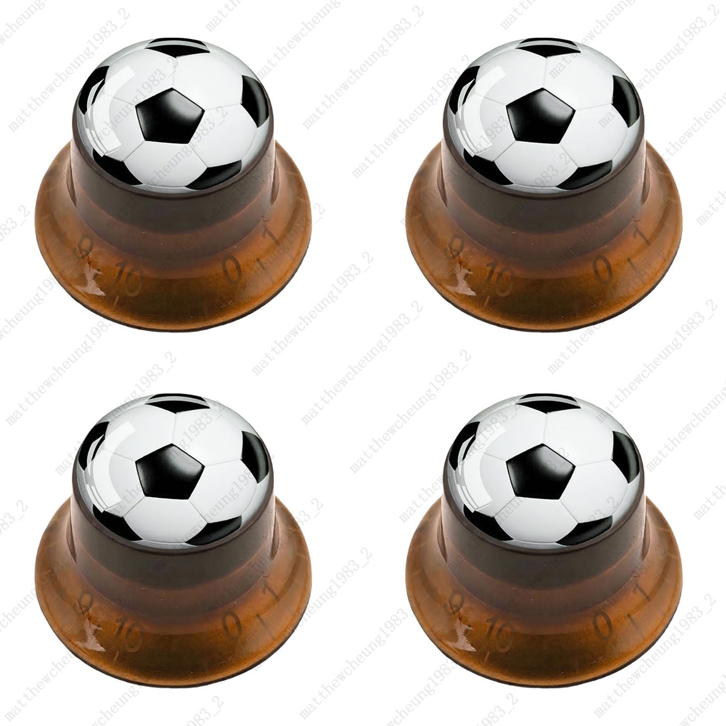 4Pcs Amber Guitar Reflector Knobs For Les Paul SG  - 10 Ball Styles Available