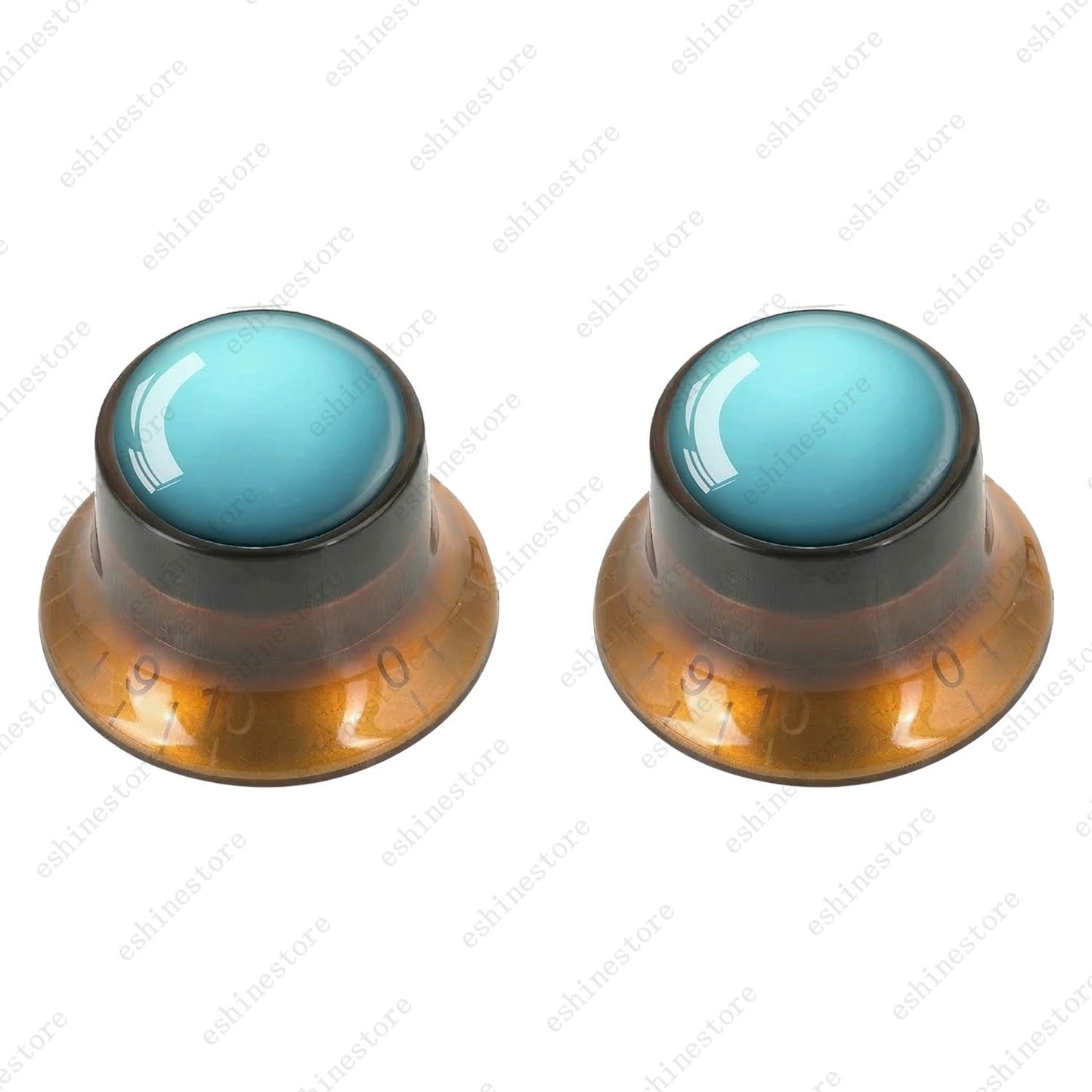 Guitar Reflector Knobs w/ Uranus Pattern Design Cap Top Hat Knob for Les Paul SG