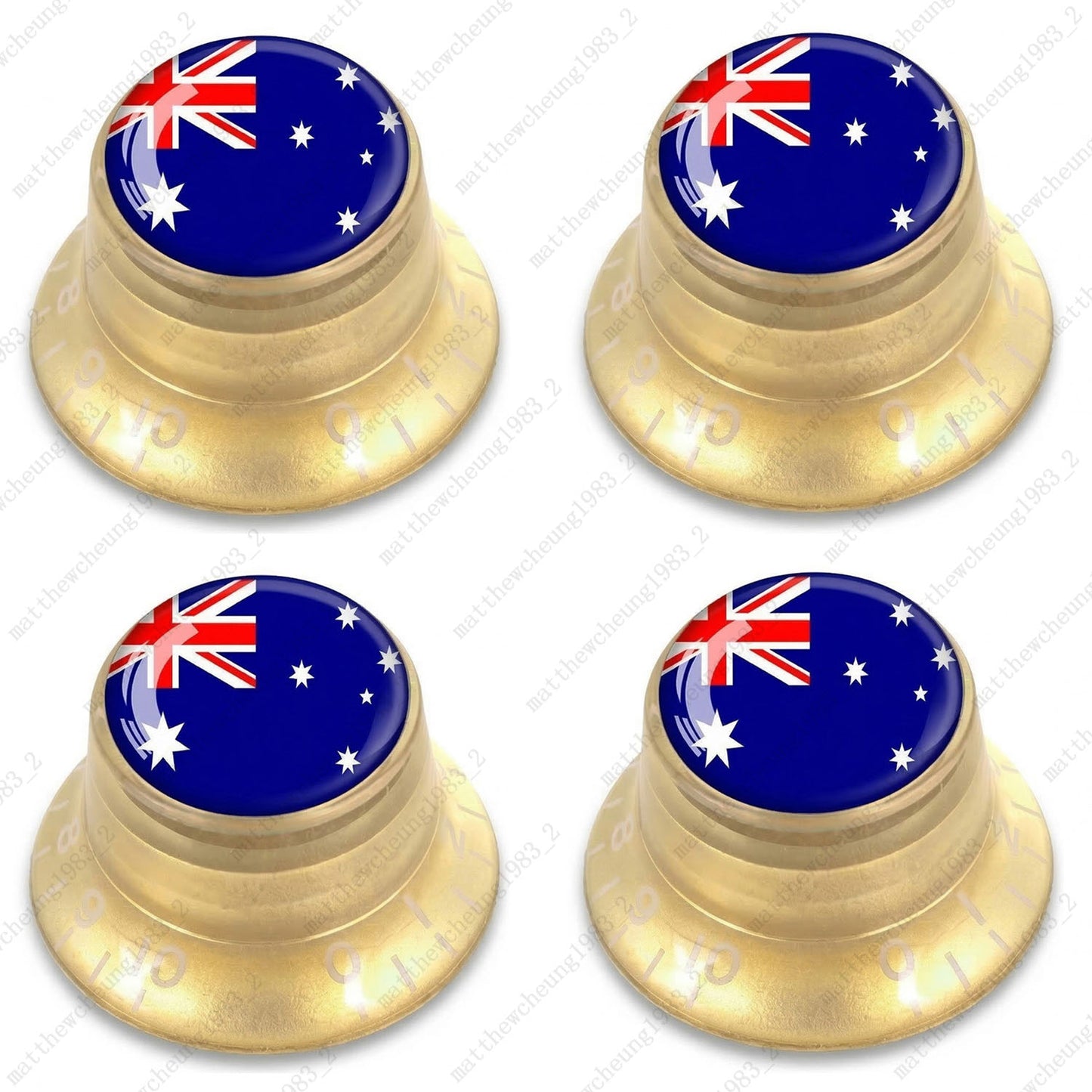 4Pcs Gold Guitar Reflector Knos For Les Paul SG -10 National Flag Options