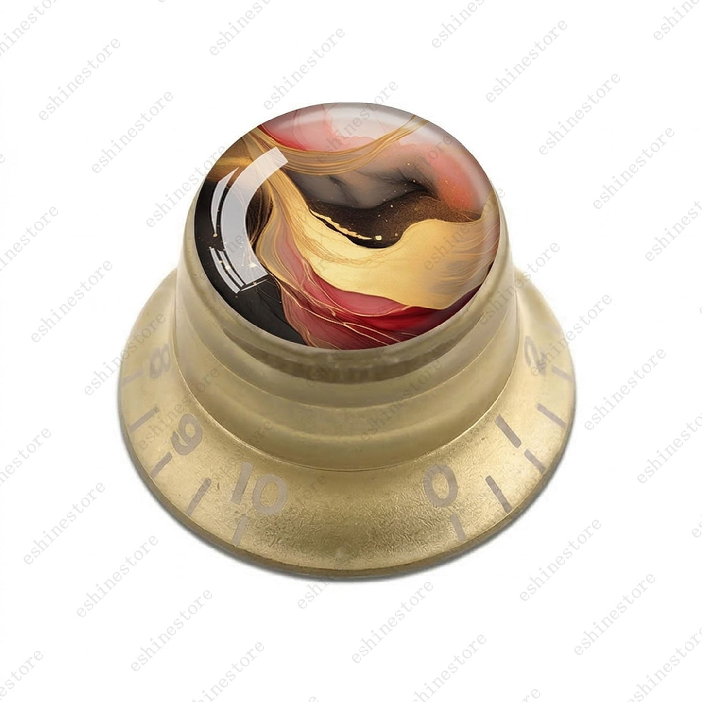 Guitar Reflector Knobs with Abstract Art Cap Top Hat Knobs for Les Paul SG - 02
