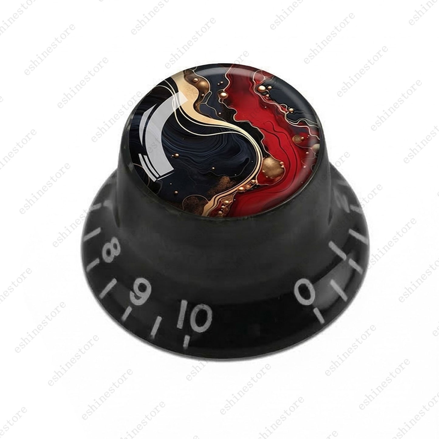 Guitar Reflector Knobs with Abstract Art Cap Top Hat Knobs for Les Paul SG - 01