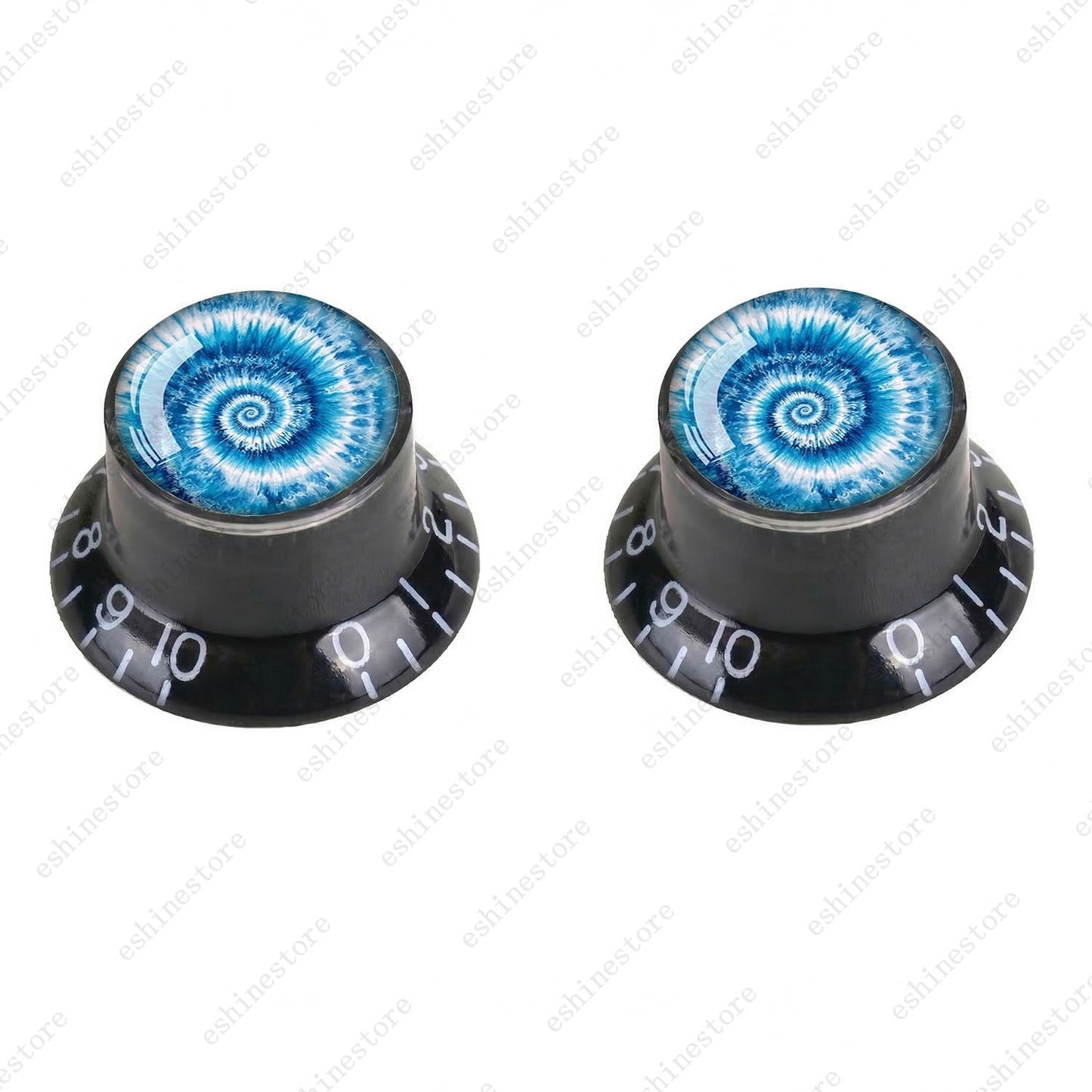 Guitar Reflector Knobs with Spiral Tie Dye Cap Top Hat Knob for Les Paul SG - 05