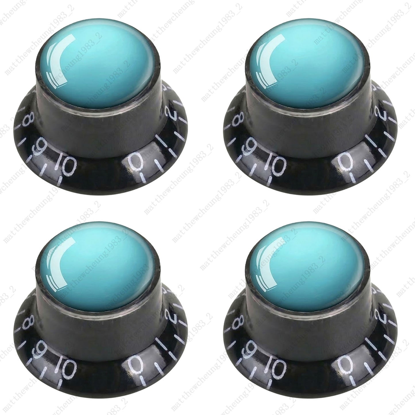 4Pcs Black Guitar Reflector Knos For Les Paul SG -8 Solar System Pattern Option