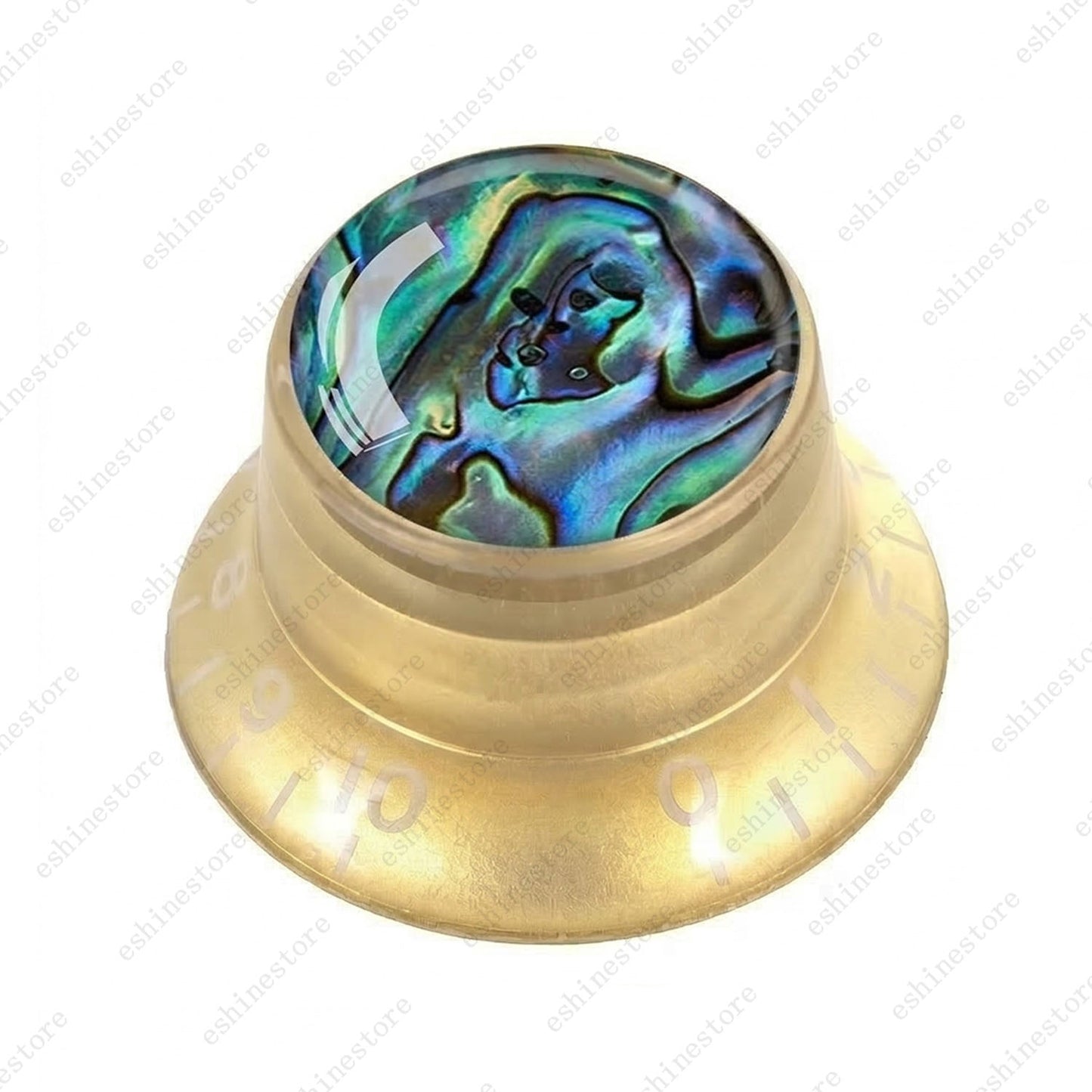 Guitar Reflector Knob with Seashell Pattern Cap Top Hat Knob for Les Paul SG -05