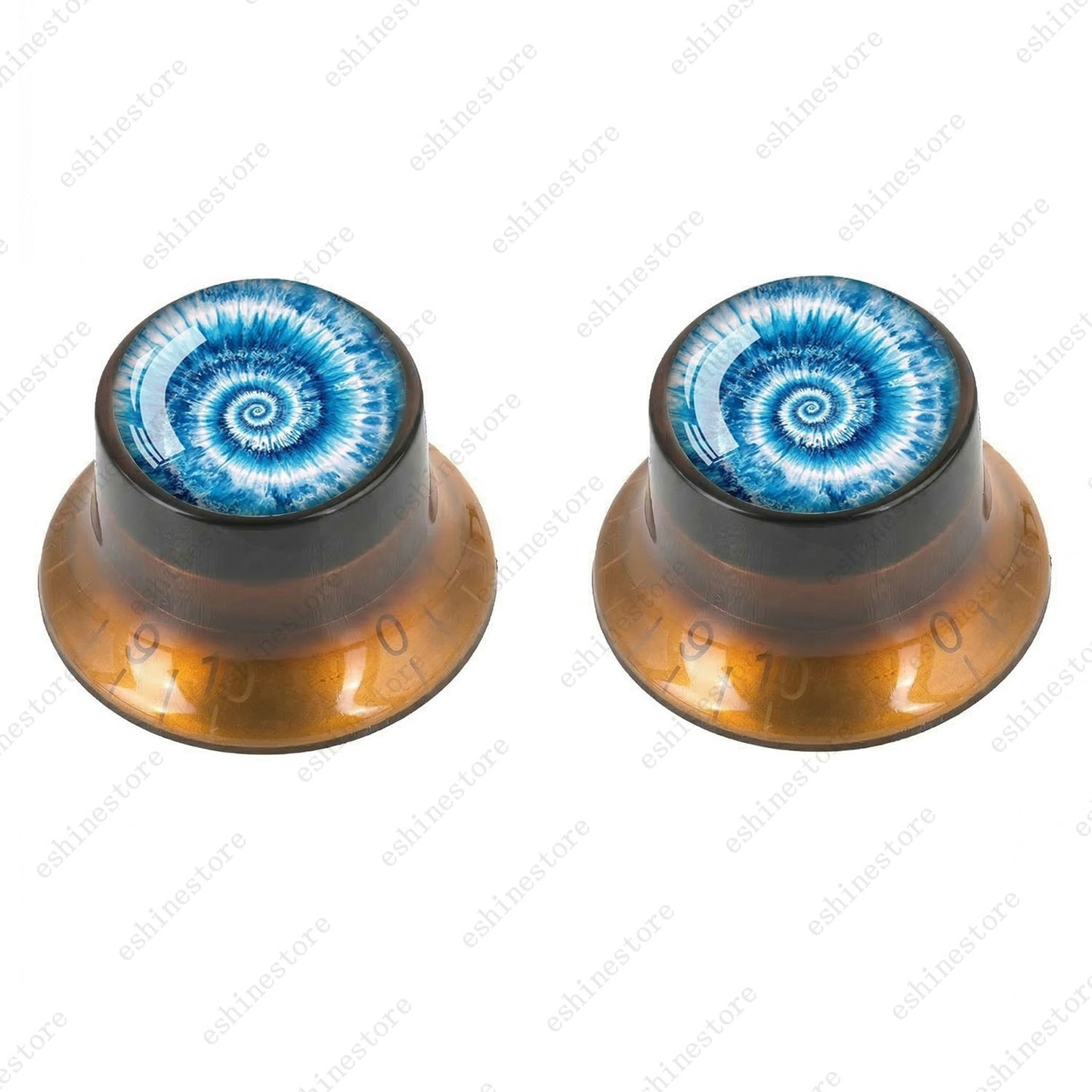 Guitar Reflector Knobs with Spiral Tie Dye Cap Top Hat Knob for Les Paul SG - 05