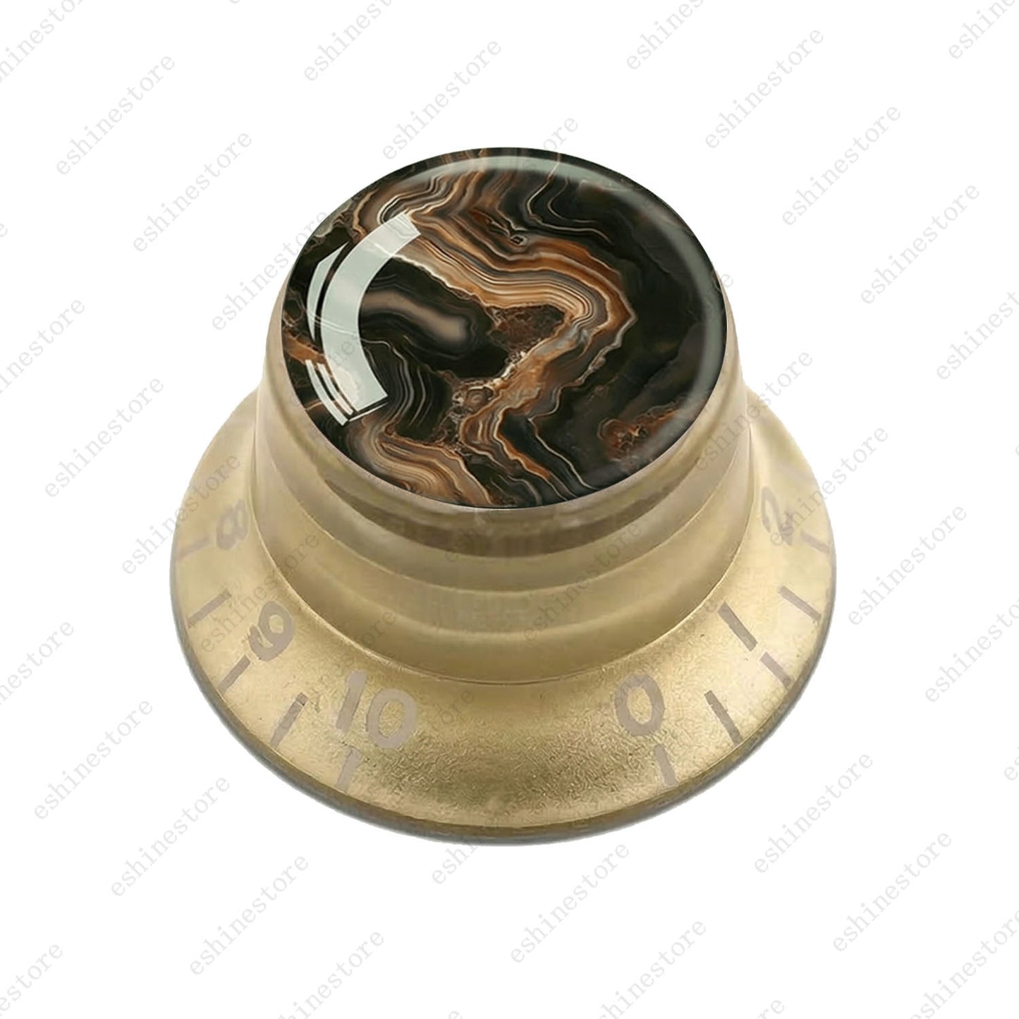Guitar Reflector Knobs with Marble Texture Cap Top Hat Knob for Les Paul SG - 02