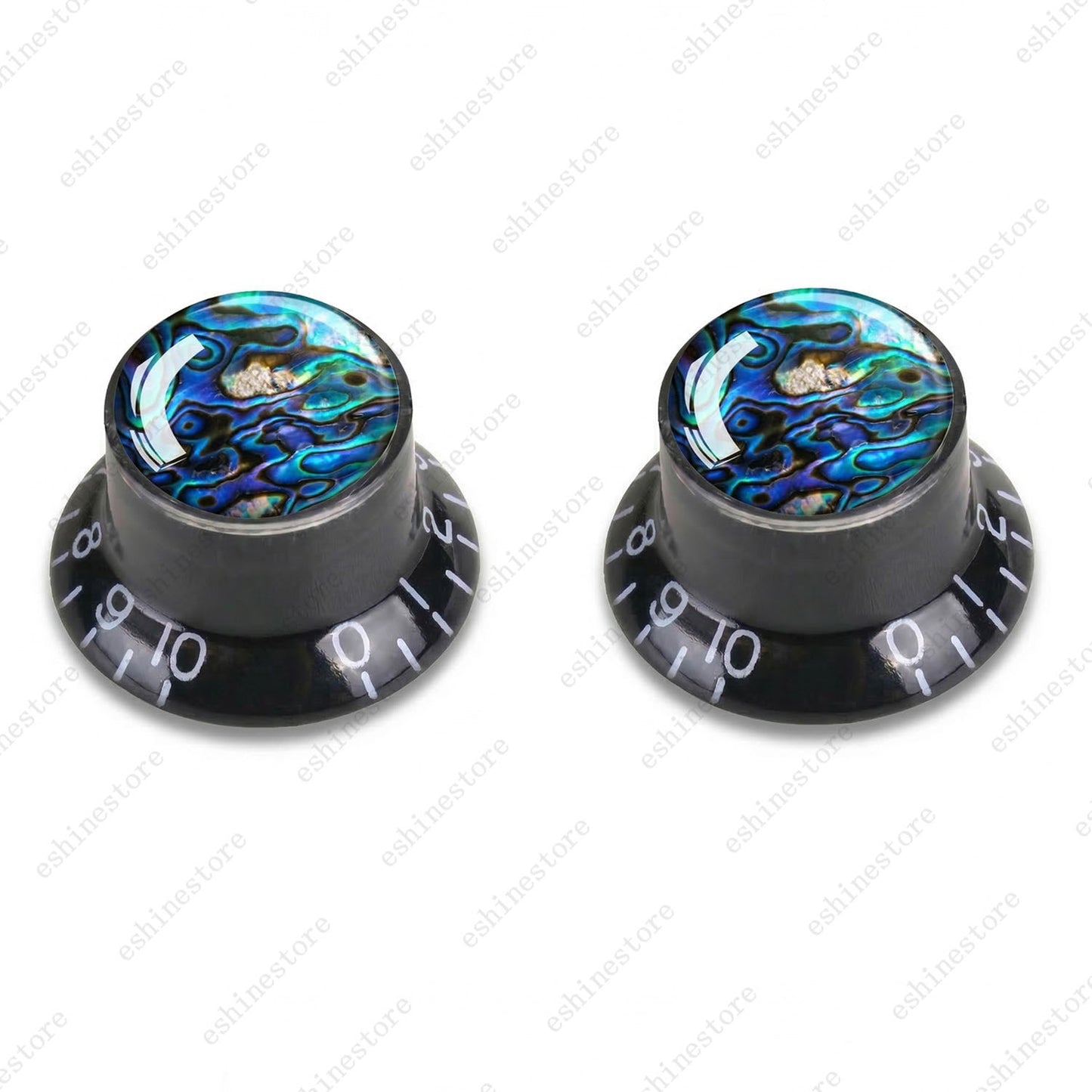 Guitar Reflector Knob with Seashell Pattern Cap Top Hat Knob for Les Paul SG -06