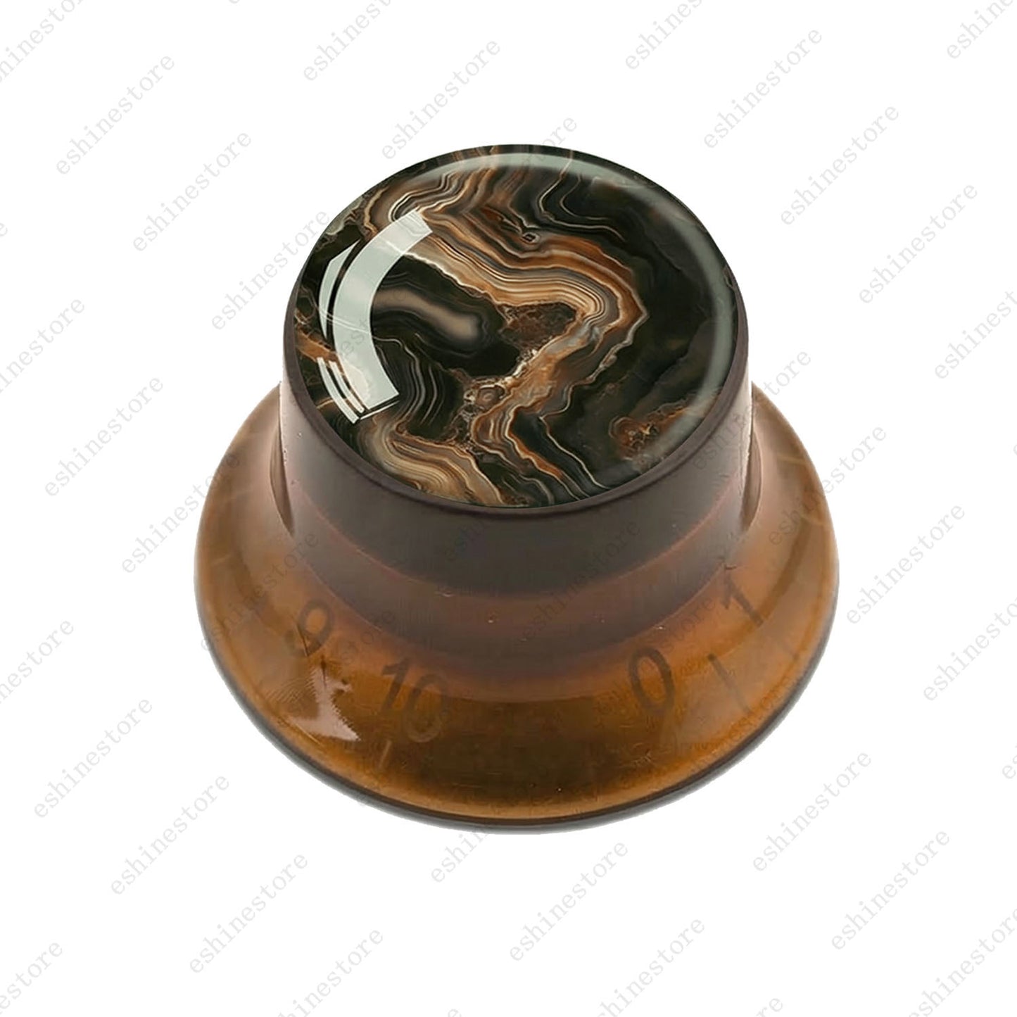 Guitar Reflector Knobs with Marble Texture Cap Top Hat Knob for Les Paul SG - 02