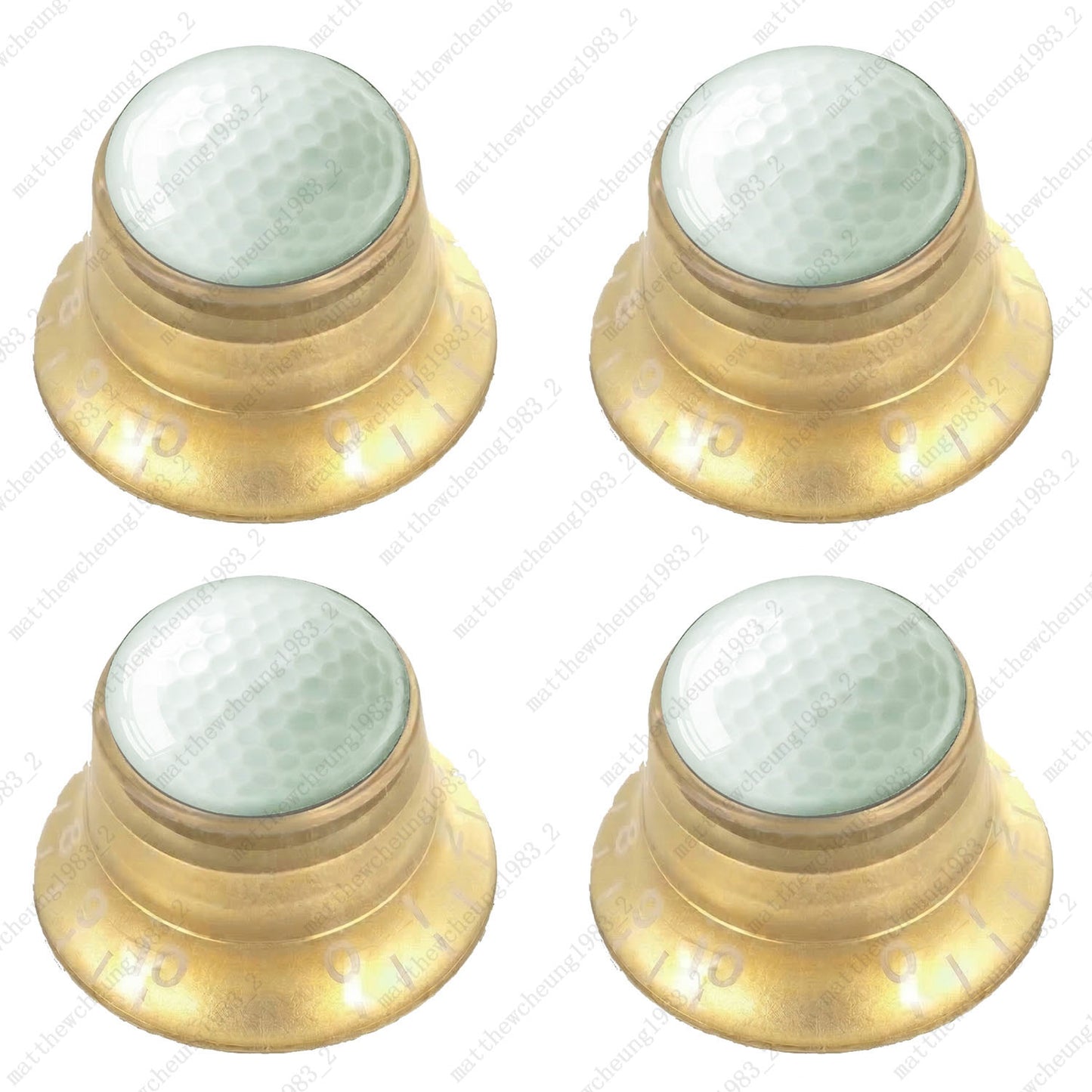 4Pcs Gold Guitar Reflector Knobs For Les Paul SG  - 10 Ball Styles Available