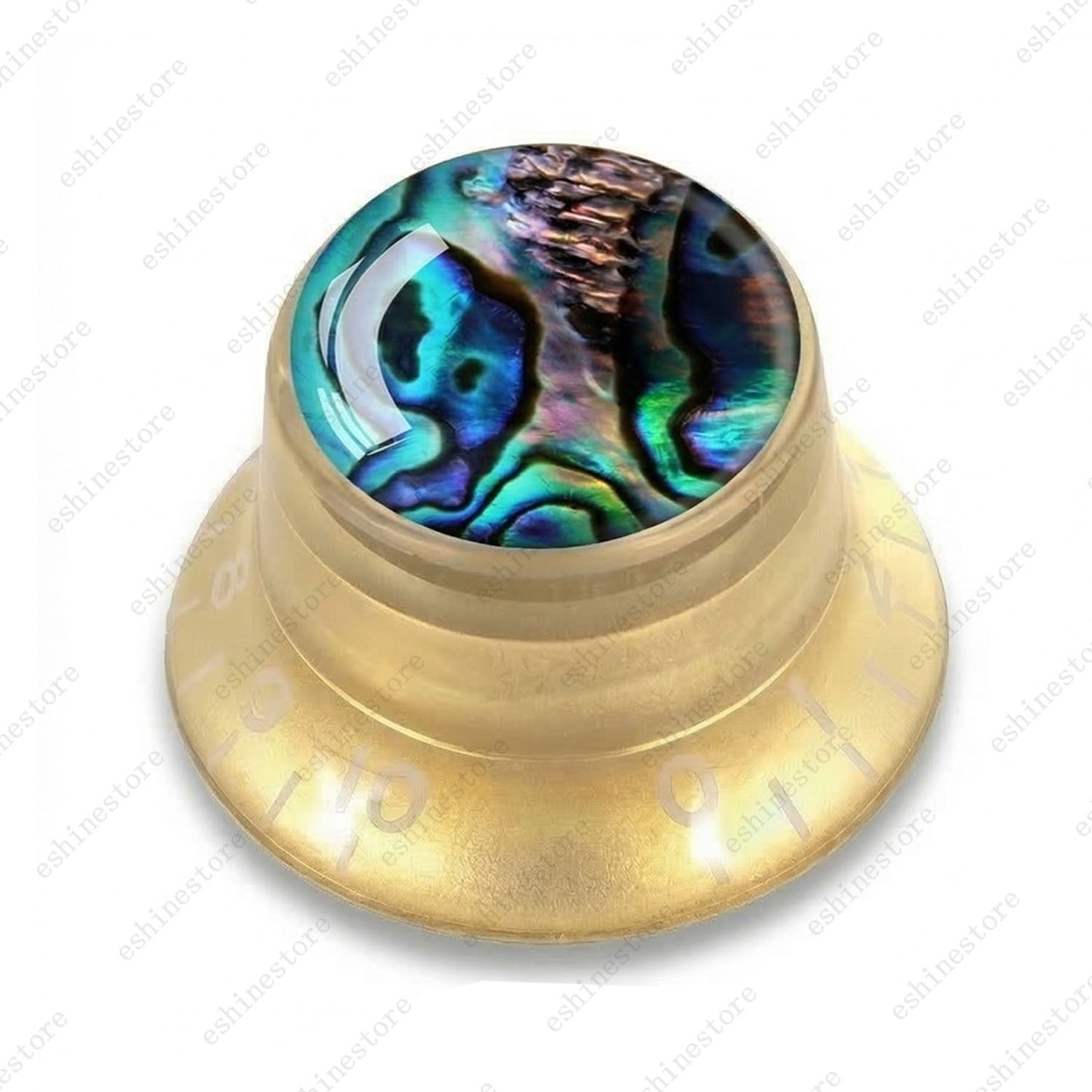 Guitar Reflector Knob with Seashell Pattern Cap Top Hat Knob for Les Paul SG -02
