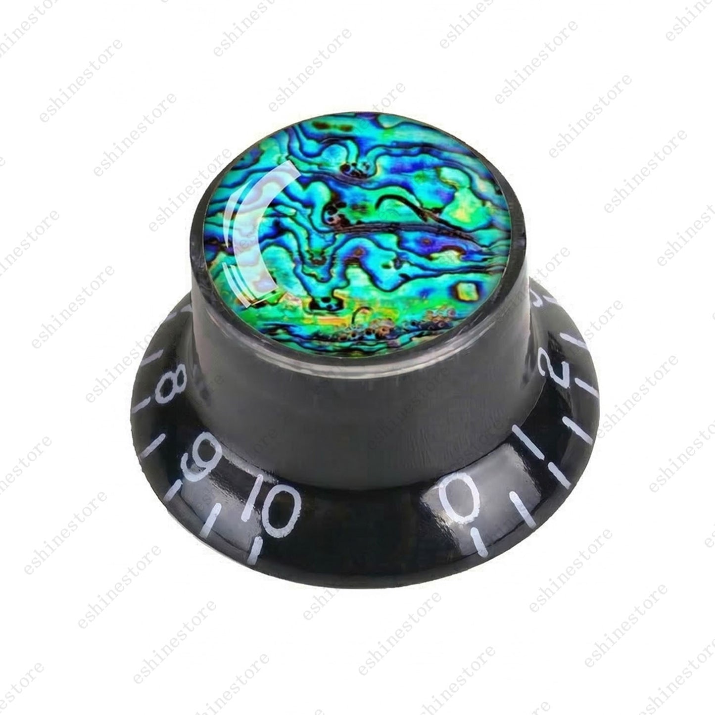 Guitar Reflector Knob with Seashell Pattern Cap Top Hat Knob for Les Paul SG -04