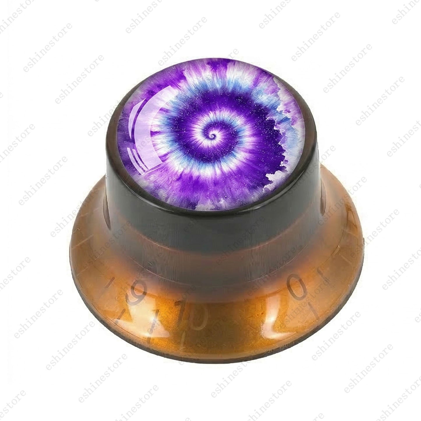 Guitar Reflector Knobs with Spiral Tie Dye Cap Top Hat Knob for Les Paul SG - 09