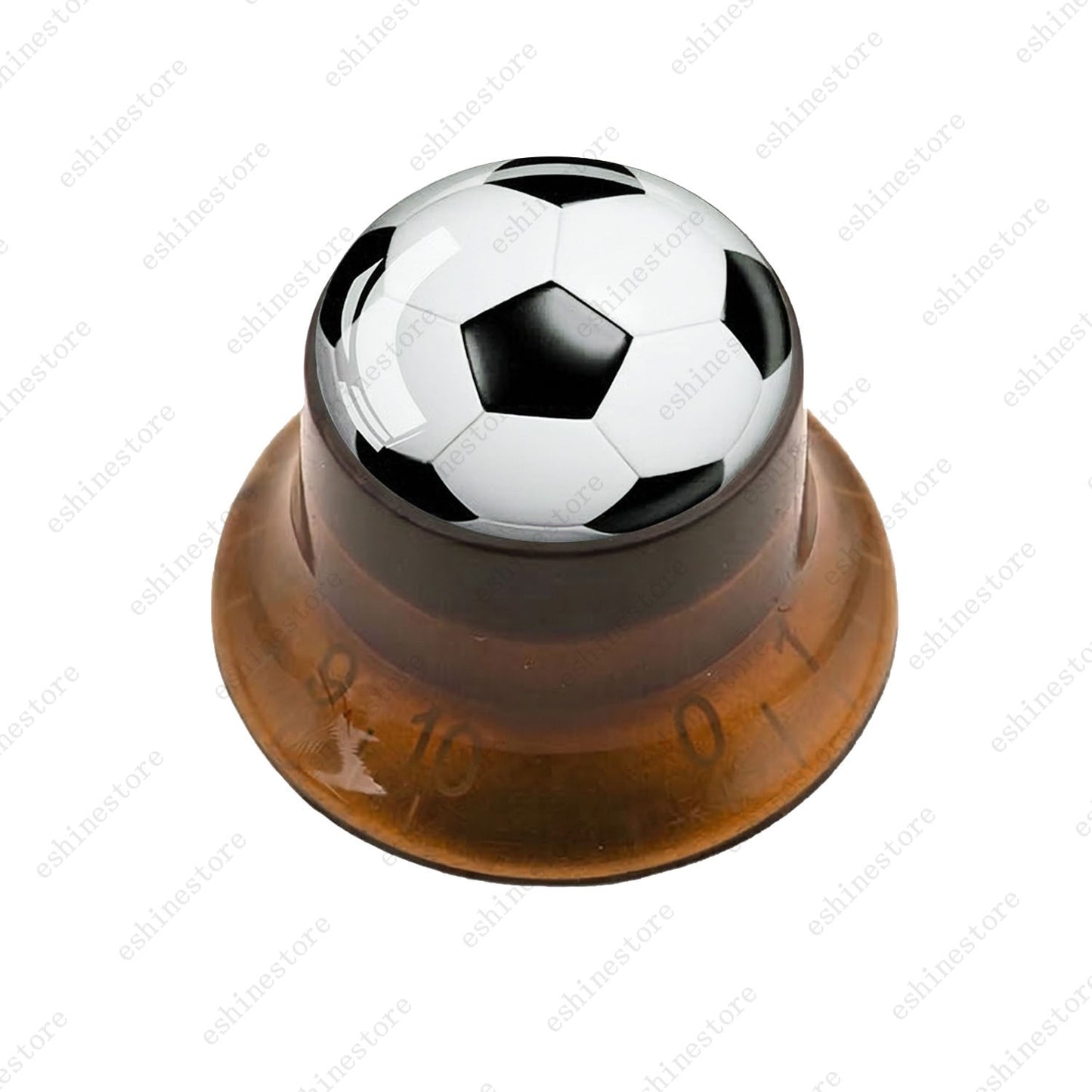 Electric Guitar Reflector Knob w/ Soccer Design Cap Top Hat Knob for Les Paul SG