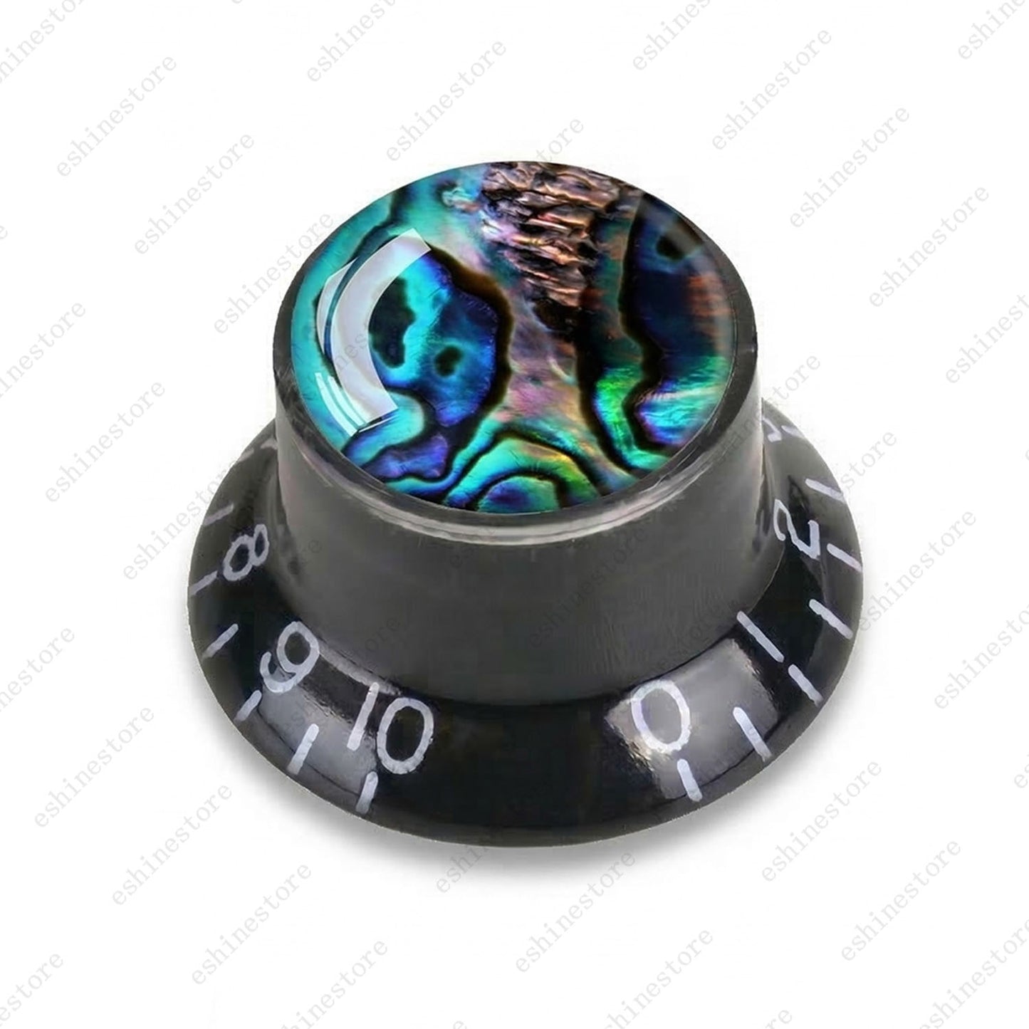 Guitar Reflector Knob with Seashell Pattern Cap Top Hat Knob for Les Paul SG -02