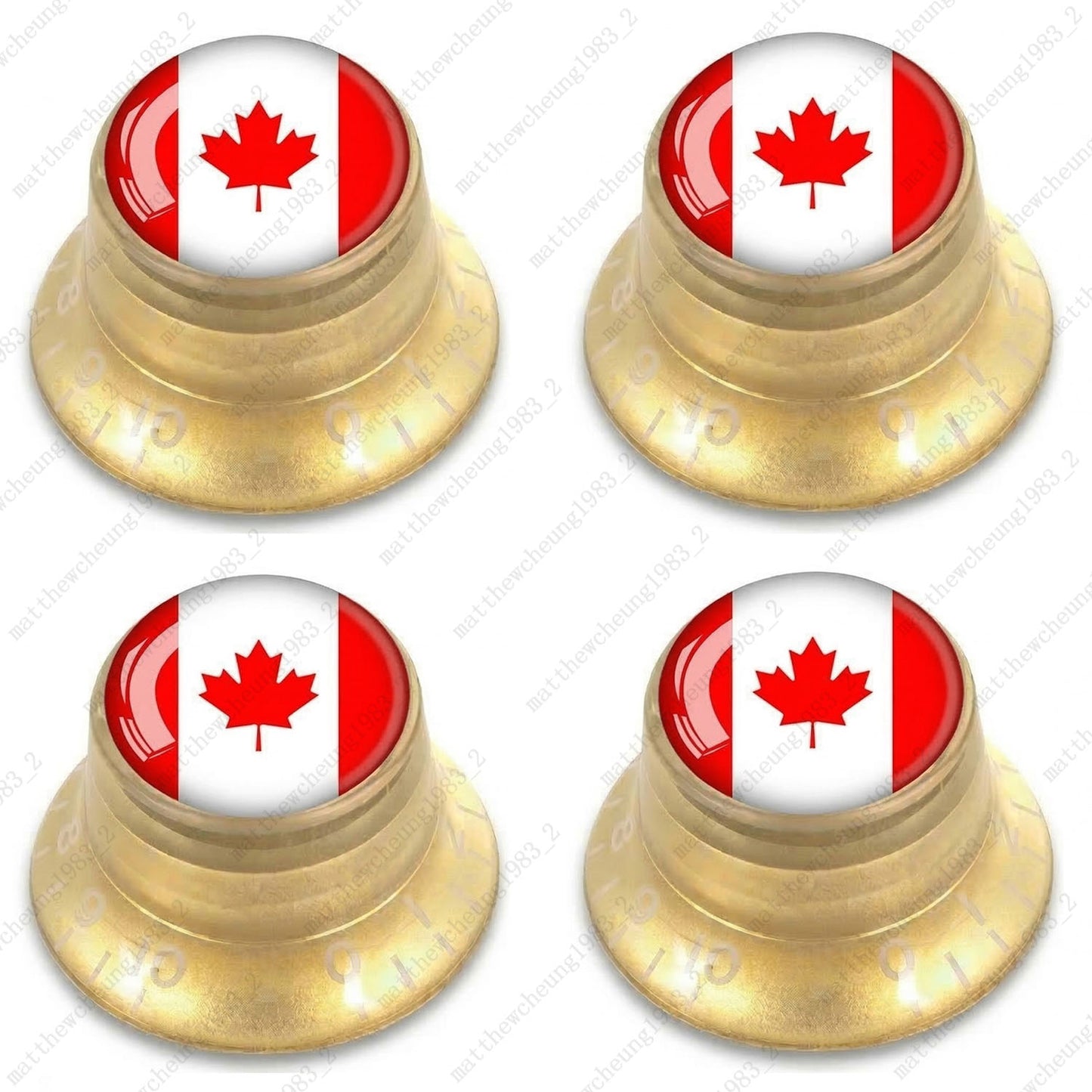 4Pcs Gold Guitar Reflector Knos For Les Paul SG -10 National Flag Options