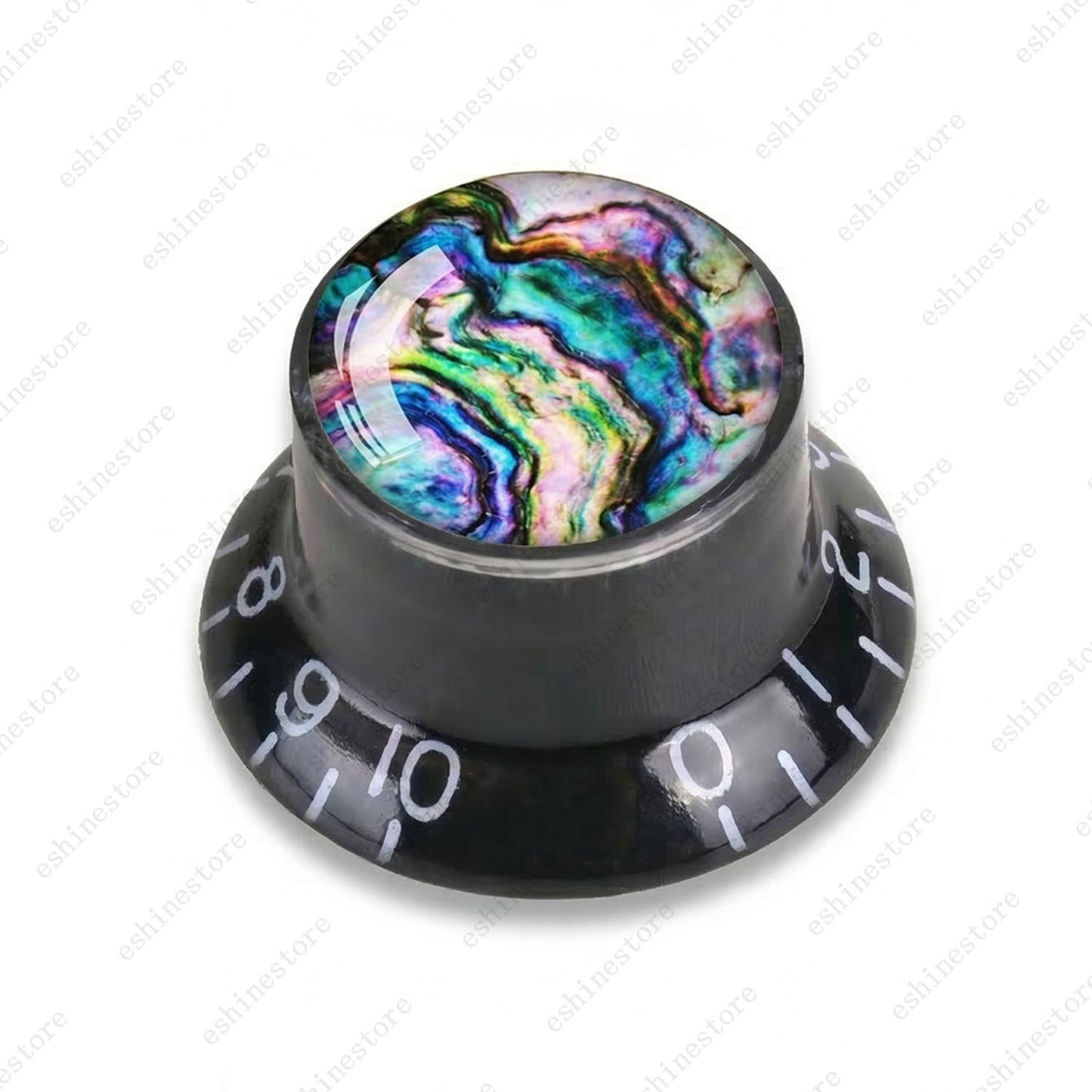 Guitar Reflector Knob with Seashell Pattern Cap Top Hat Knob for Les Paul SG -09