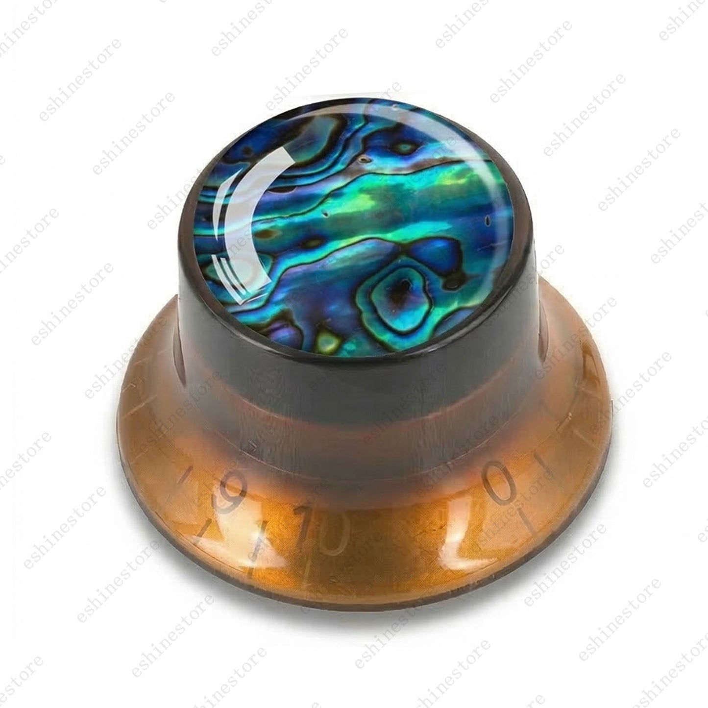 Guitar Reflector Knob with Seashell Pattern Cap Top Hat Knob for Les Paul SG -07