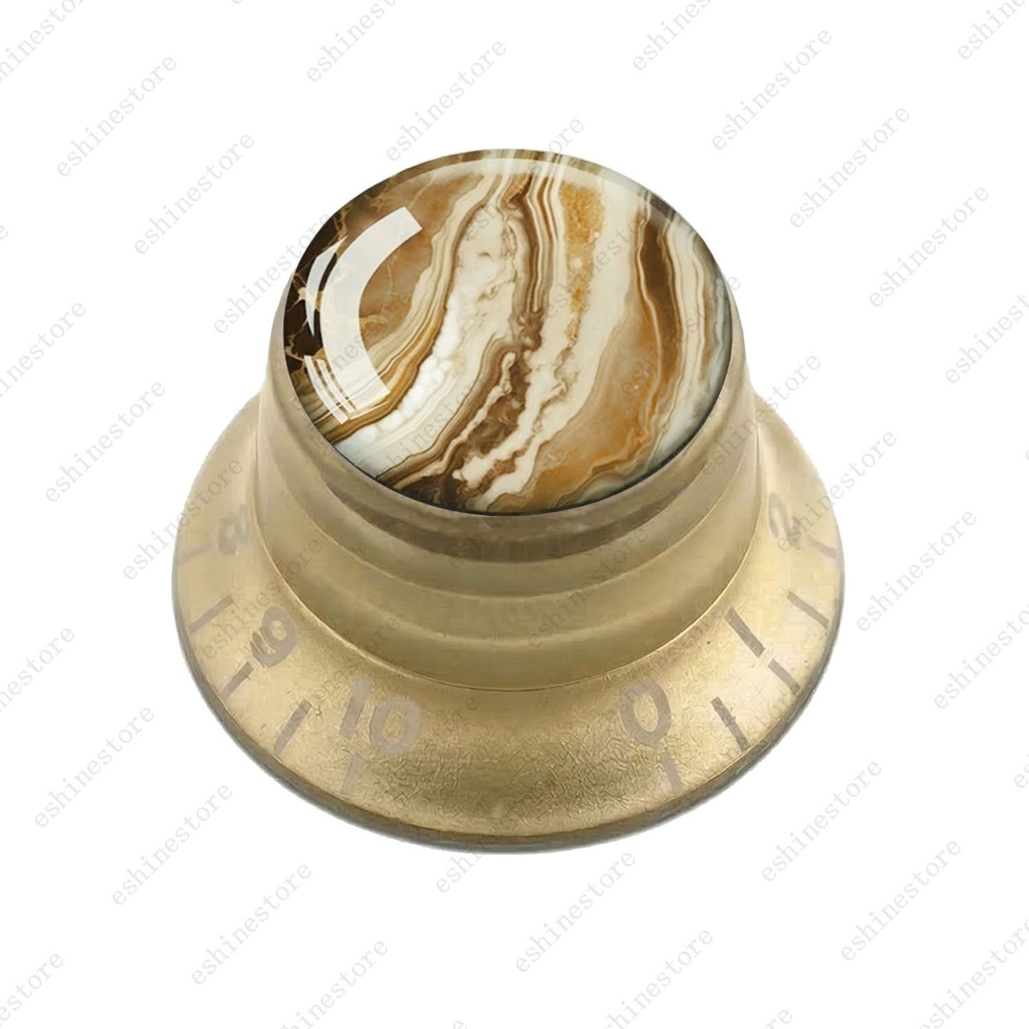 Guitar Reflector Knobs with Marble Texture Cap Top Hat Knob for Les Paul SG - 10